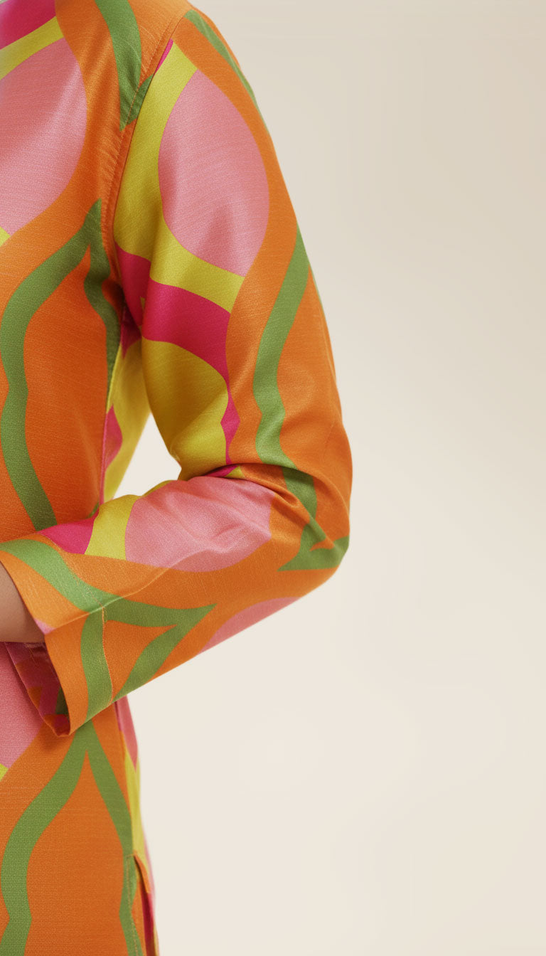 Neon Glow Geometric Co-ord set
