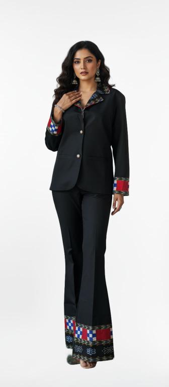 Black Sambalpuri Co-ord Set