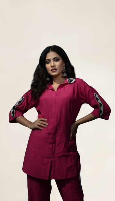 Bright fuchsia pink pop statement co-ord set
