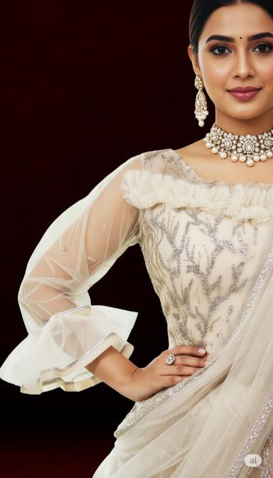 Pastel indo Western Lahenga set