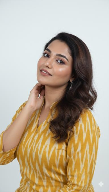 Mustard Ikat Straight Kurti