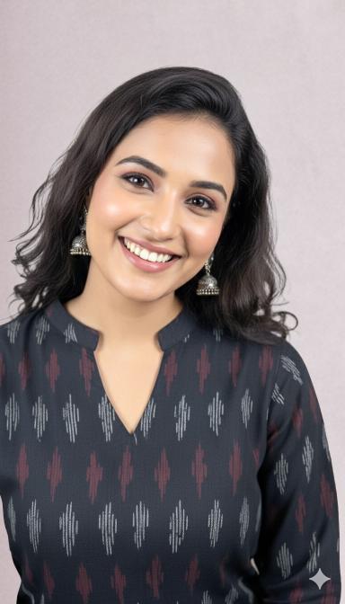 Black Ikat Straight Kurti