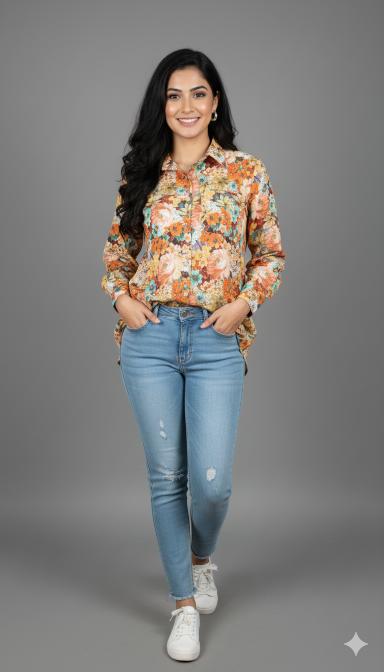 Autumn Bloom Floral Shirt