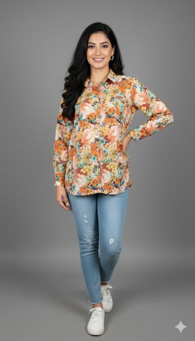 Autumn Bloom Floral Shirt
