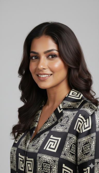 Black &Golden Maze Luxe Satin Shirt
