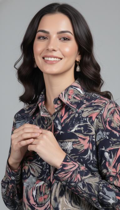 Midnight Bloom Floral Shirt & Pant Co-ord Set