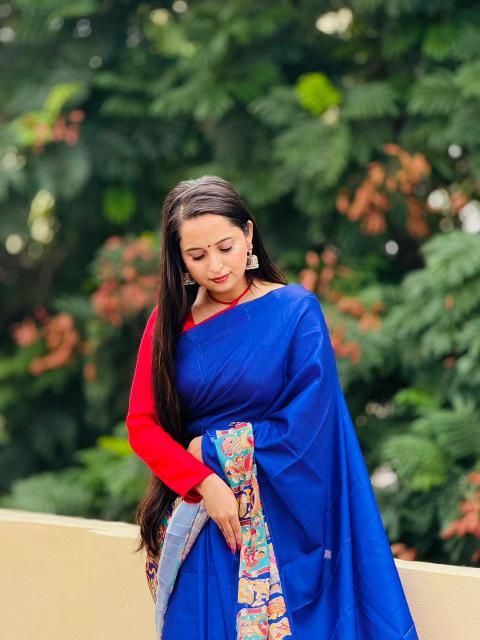 Royal Kalamkari Tassel Saree