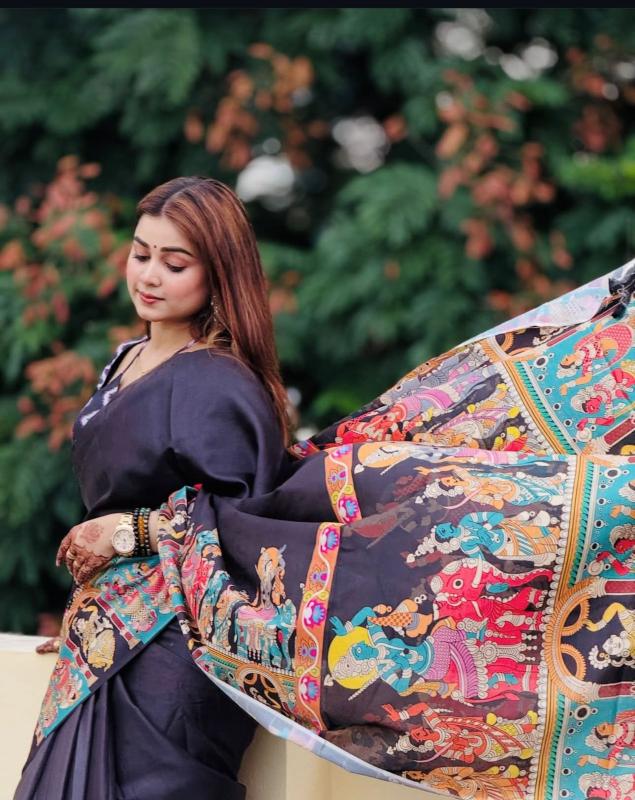 Nritya Kalamkari Tassel Saree