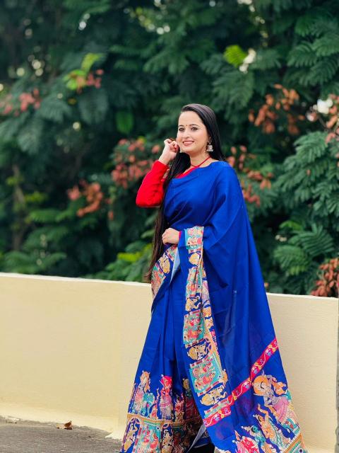 Royal Kalamkari Tassel Saree