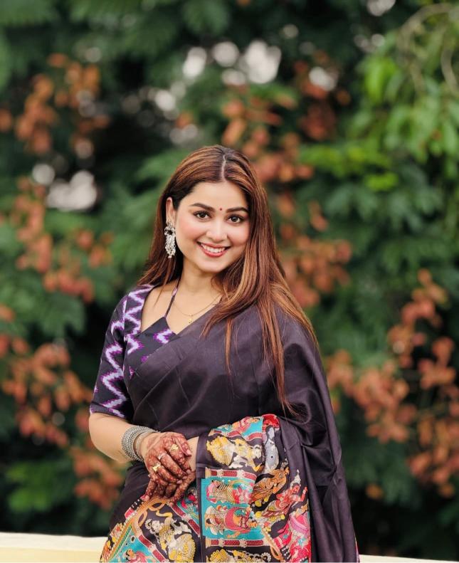 Nritya Kalamkari Tassel Saree