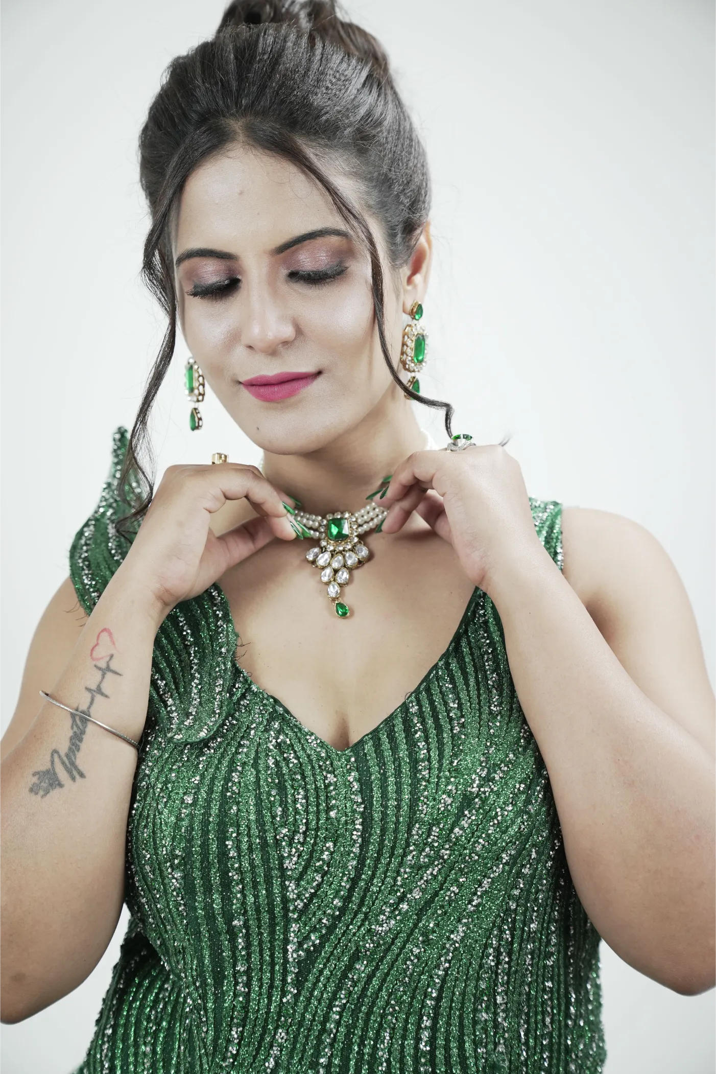 Emerald Green Evening Gown