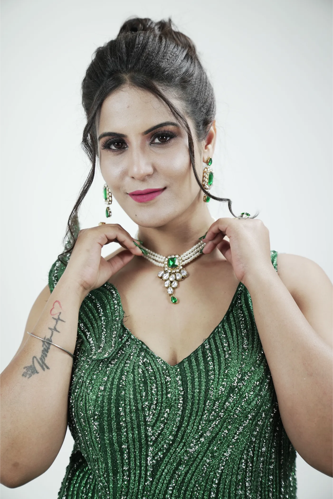 Emerald Green Evening Gown