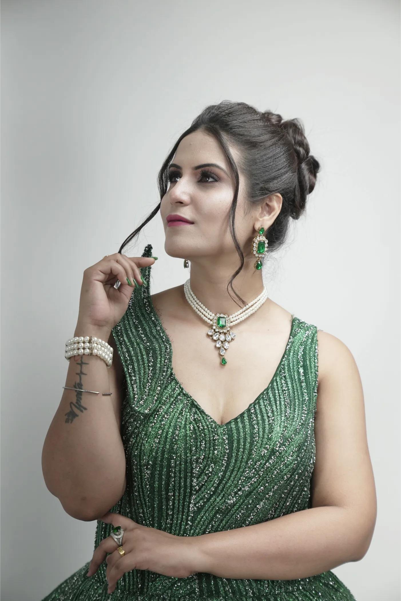 Emerald Green Evening Gown