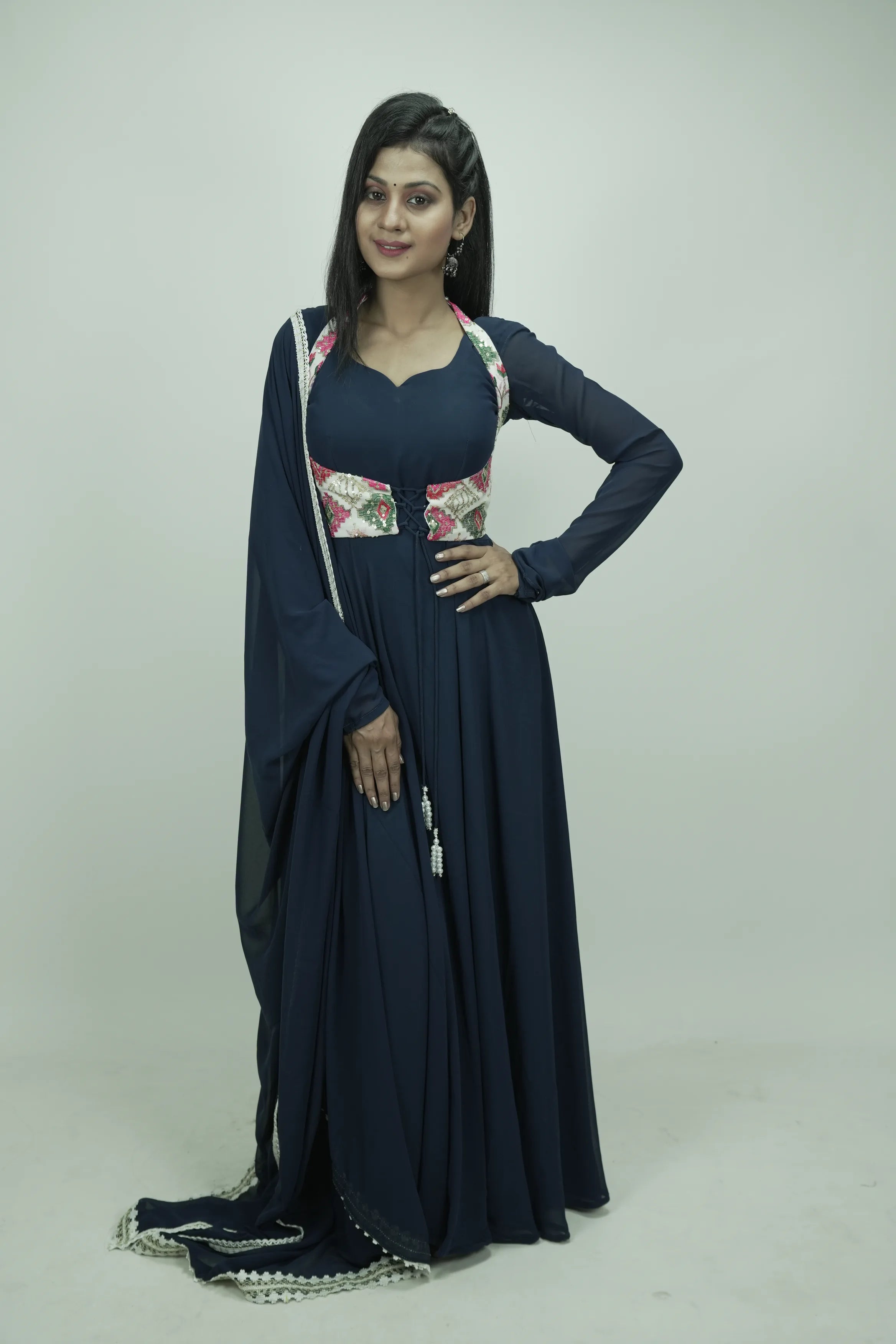 Blue Anarkali