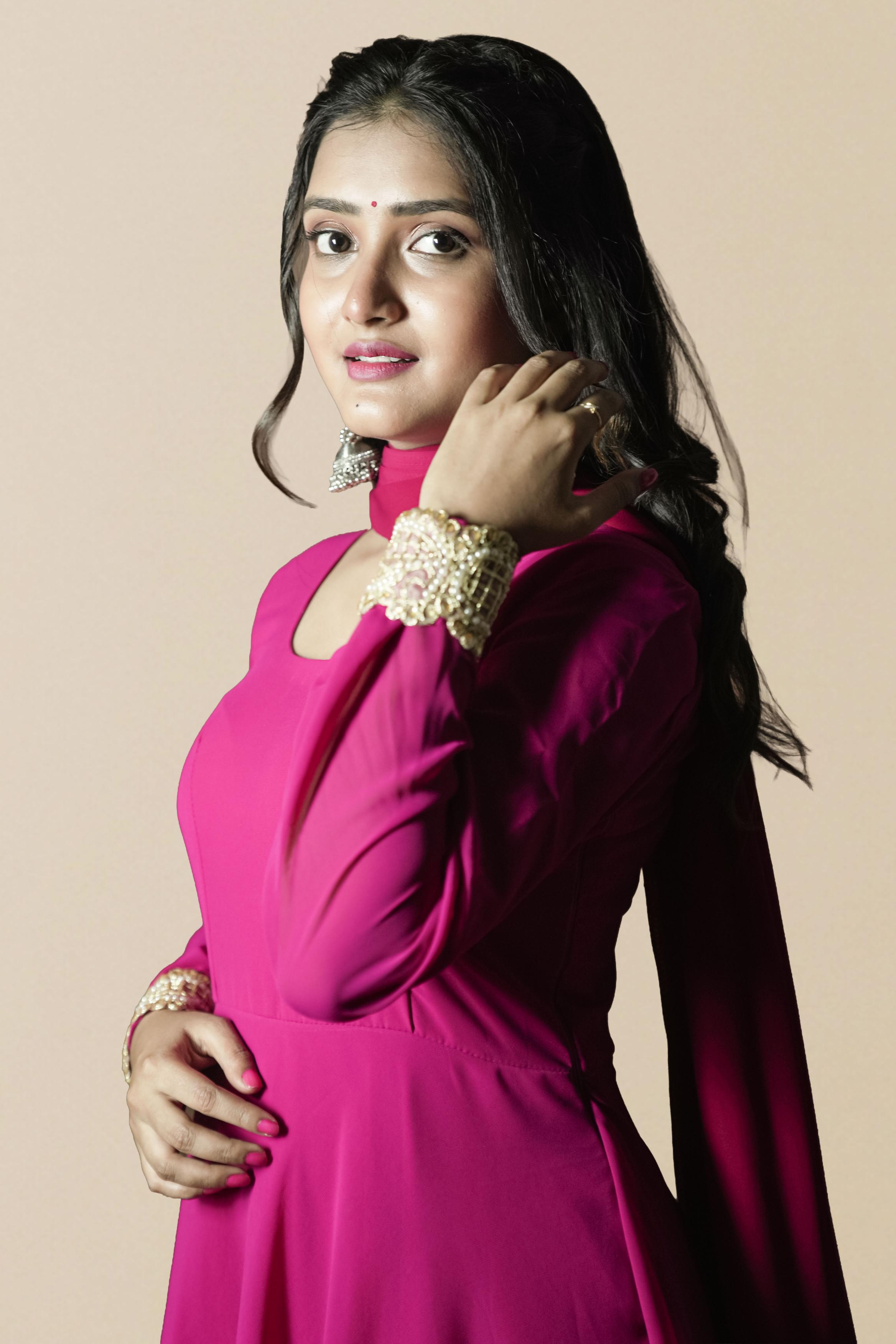 Magenta Luxe Anarkali Set