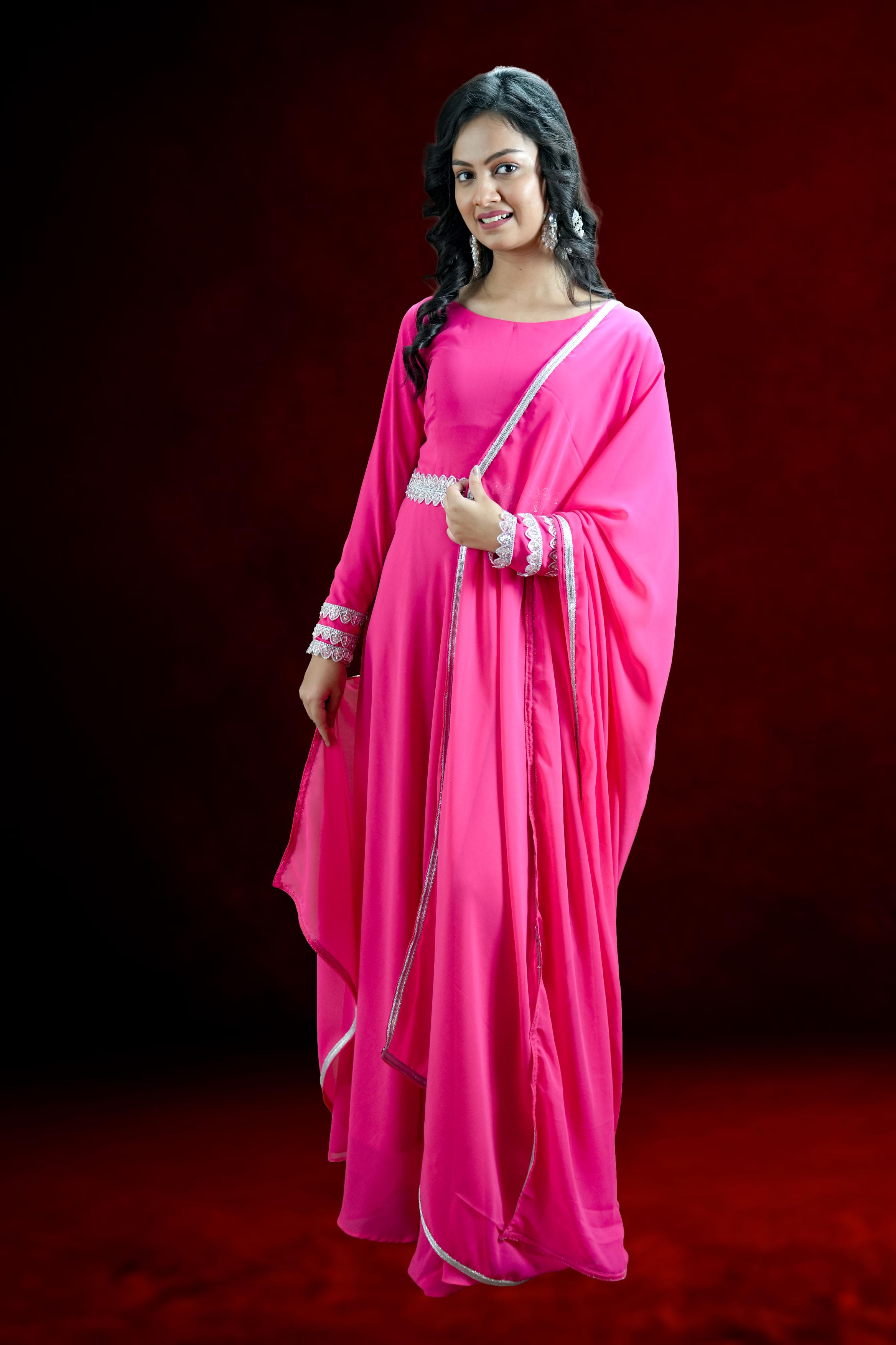 Pink Elegance Anarkali Set