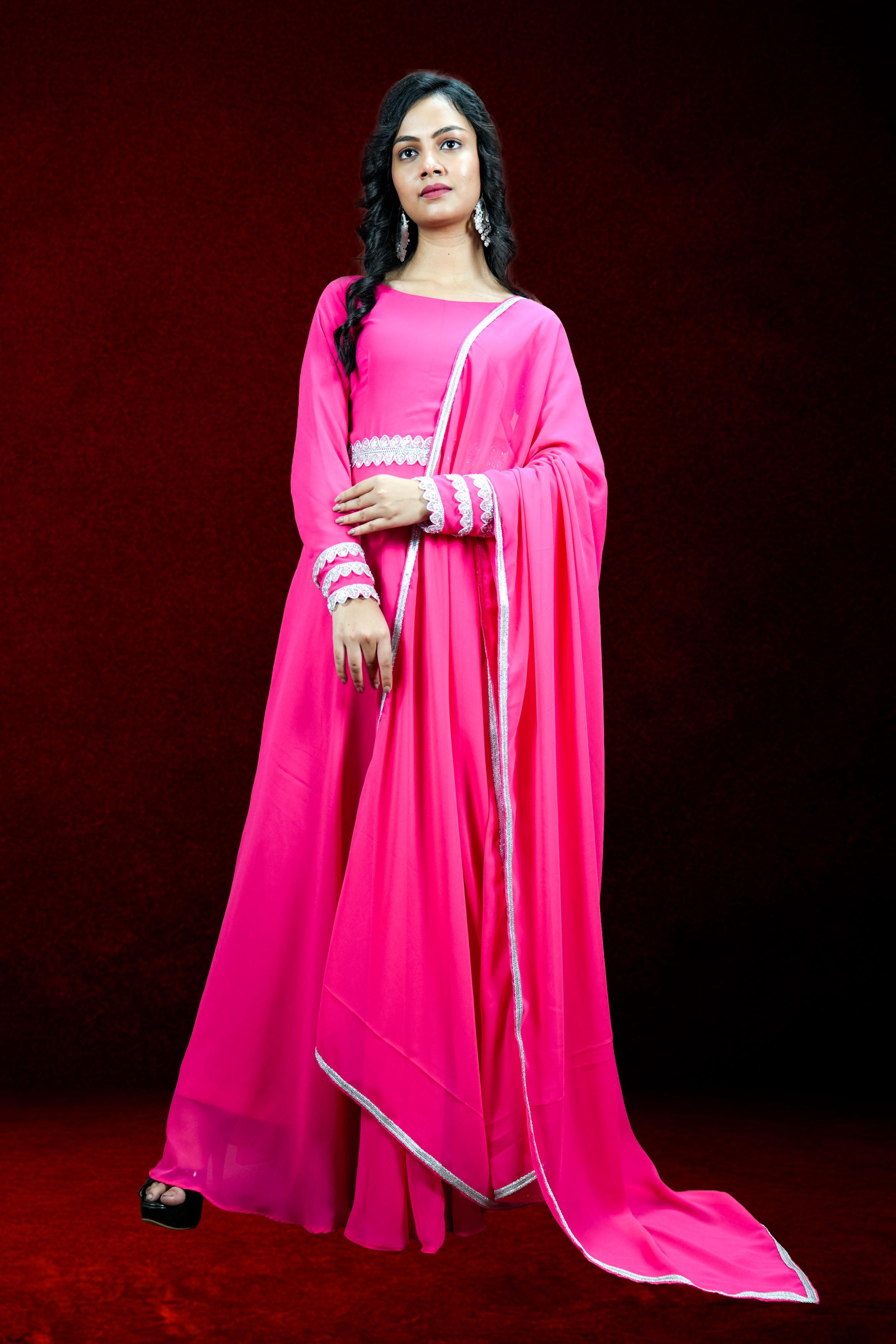 Pink Elegance Anarkali Set