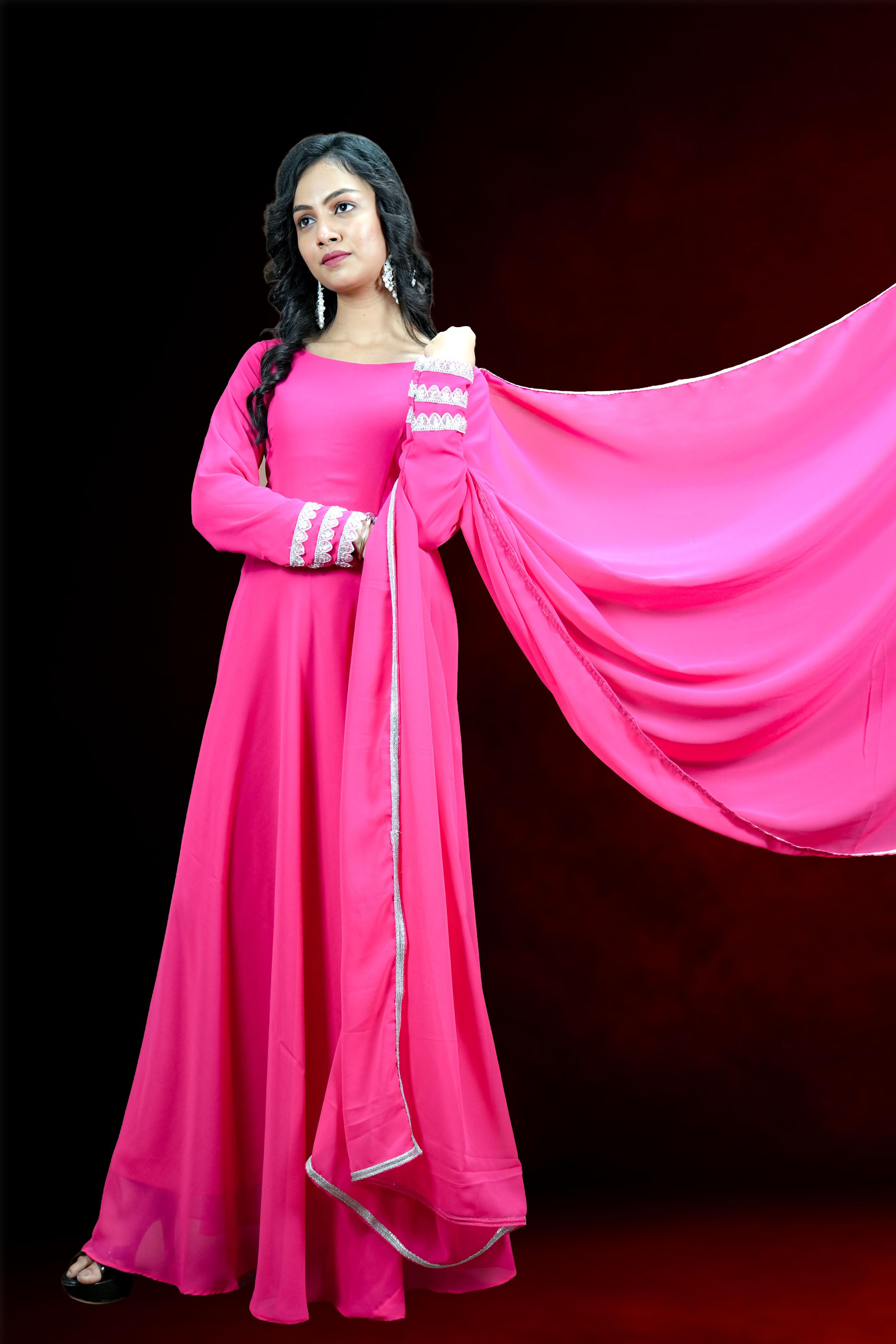 Pink Elegance Anarkali Set