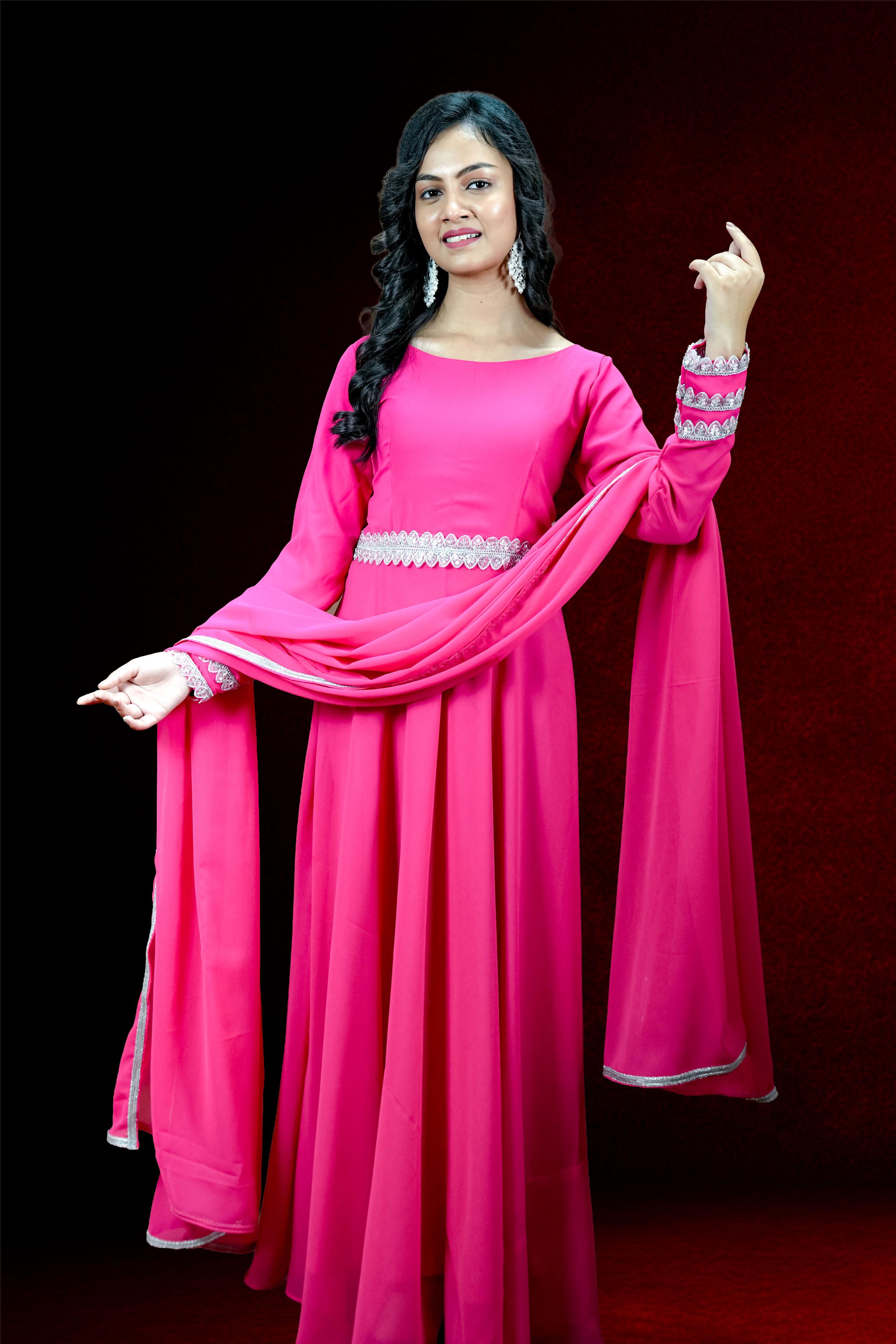 Pink Elegance Anarkali Set