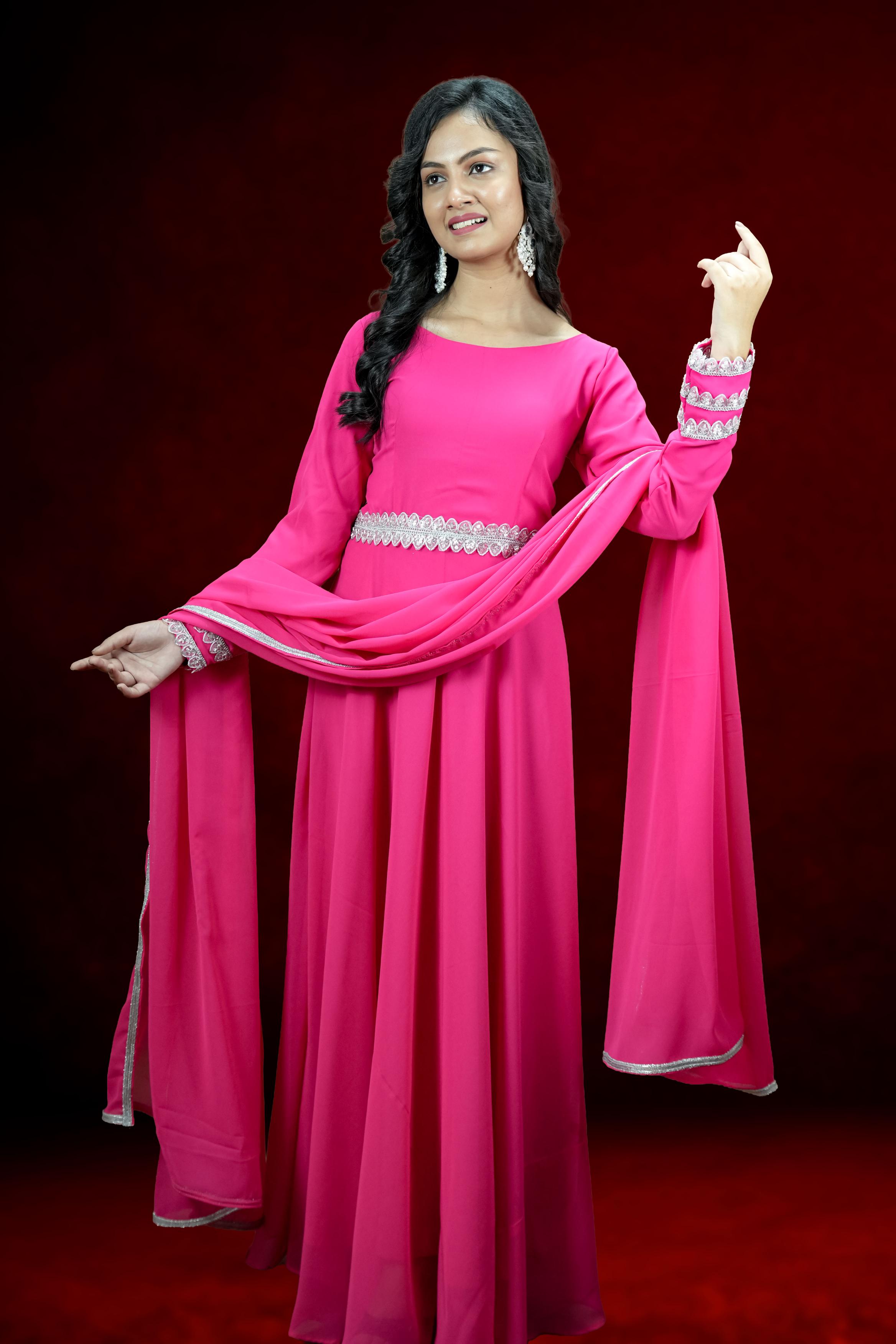 Pink Elegance Anarkali Set