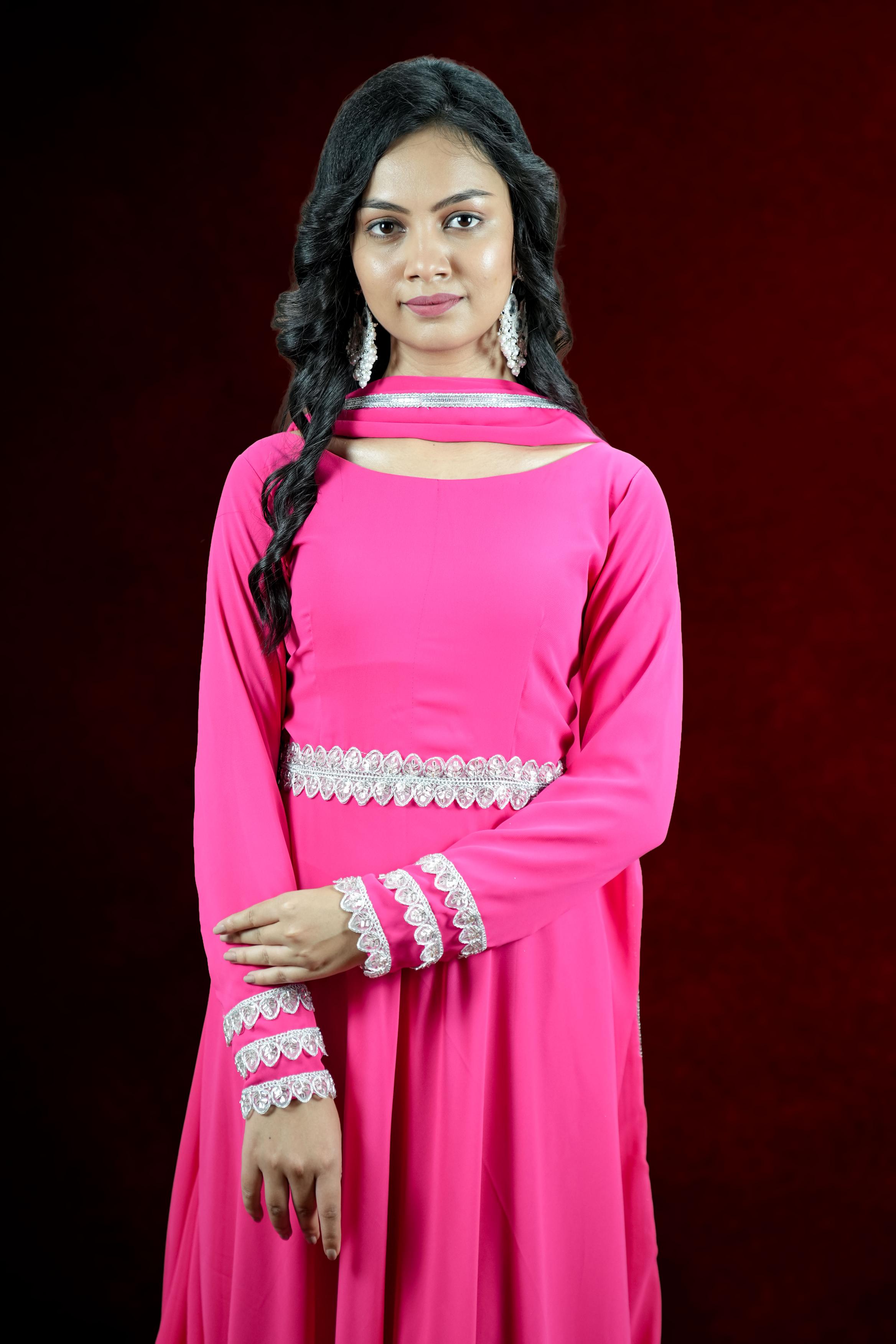 Pink Elegance Anarkali Set