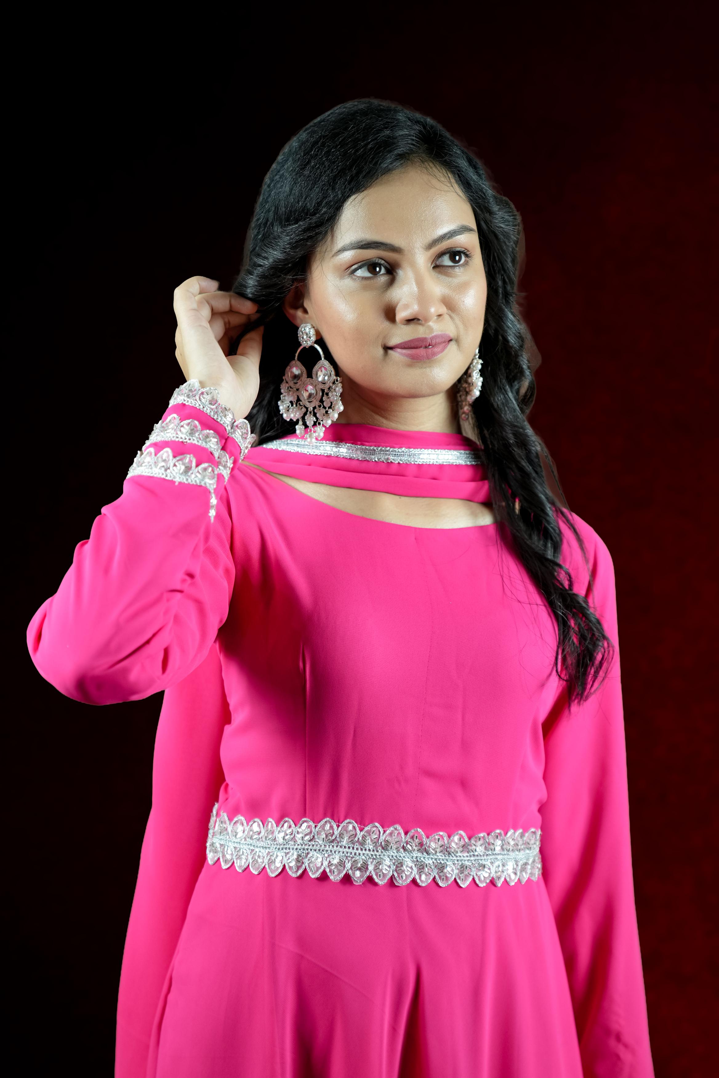 Pink Elegance Anarkali Set