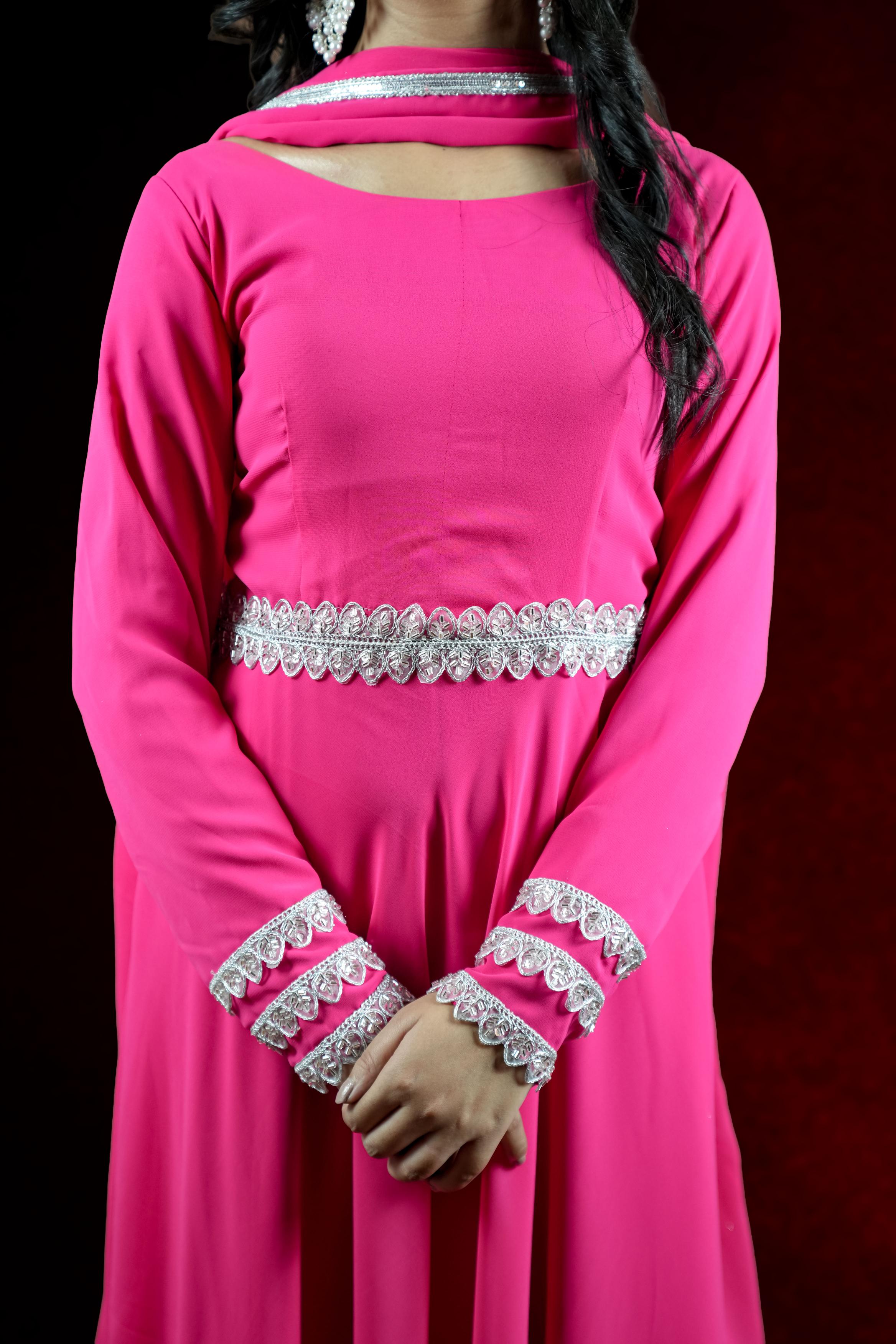 Pink Elegance Anarkali Set