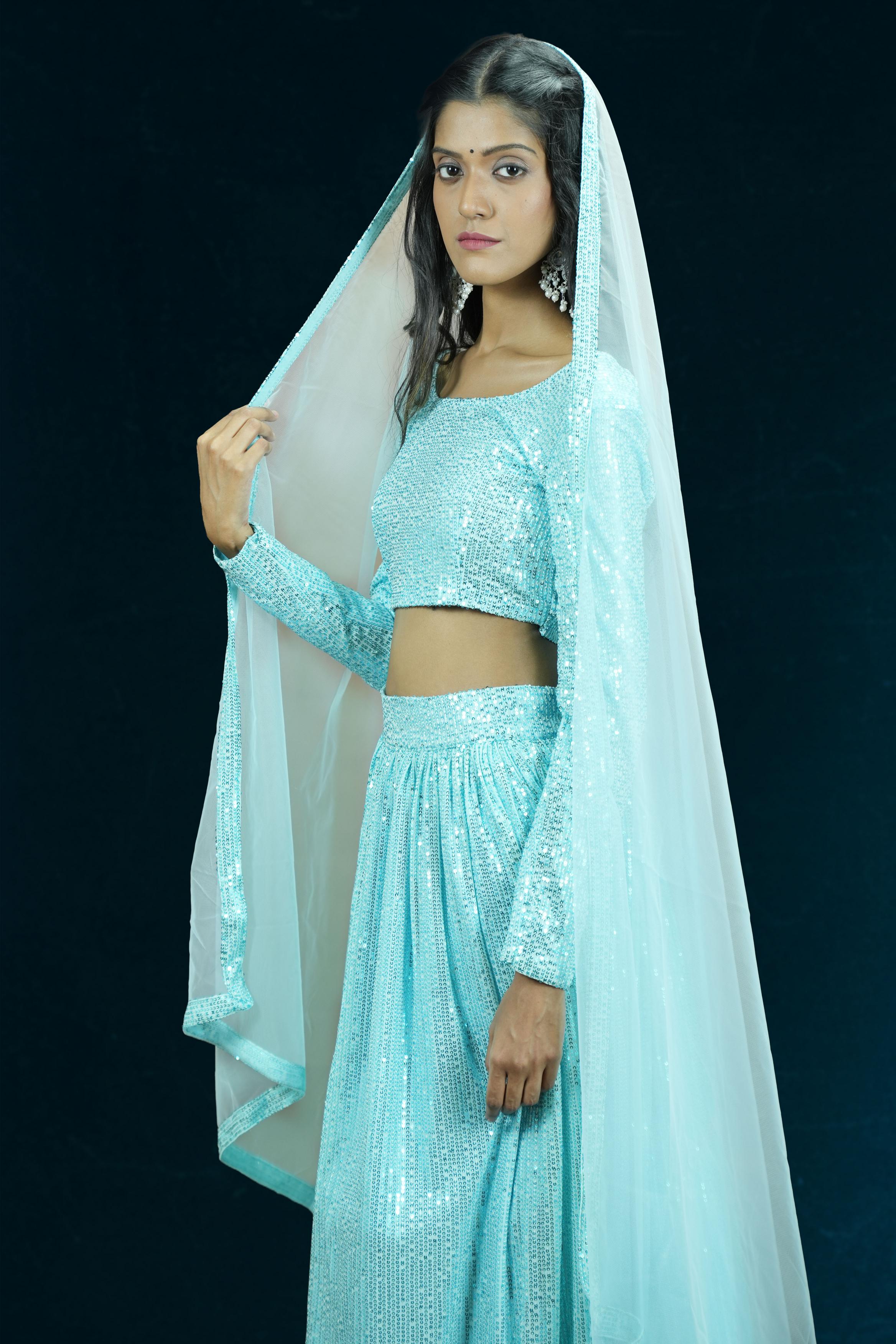 Sea Surf Sequins Lahenga set