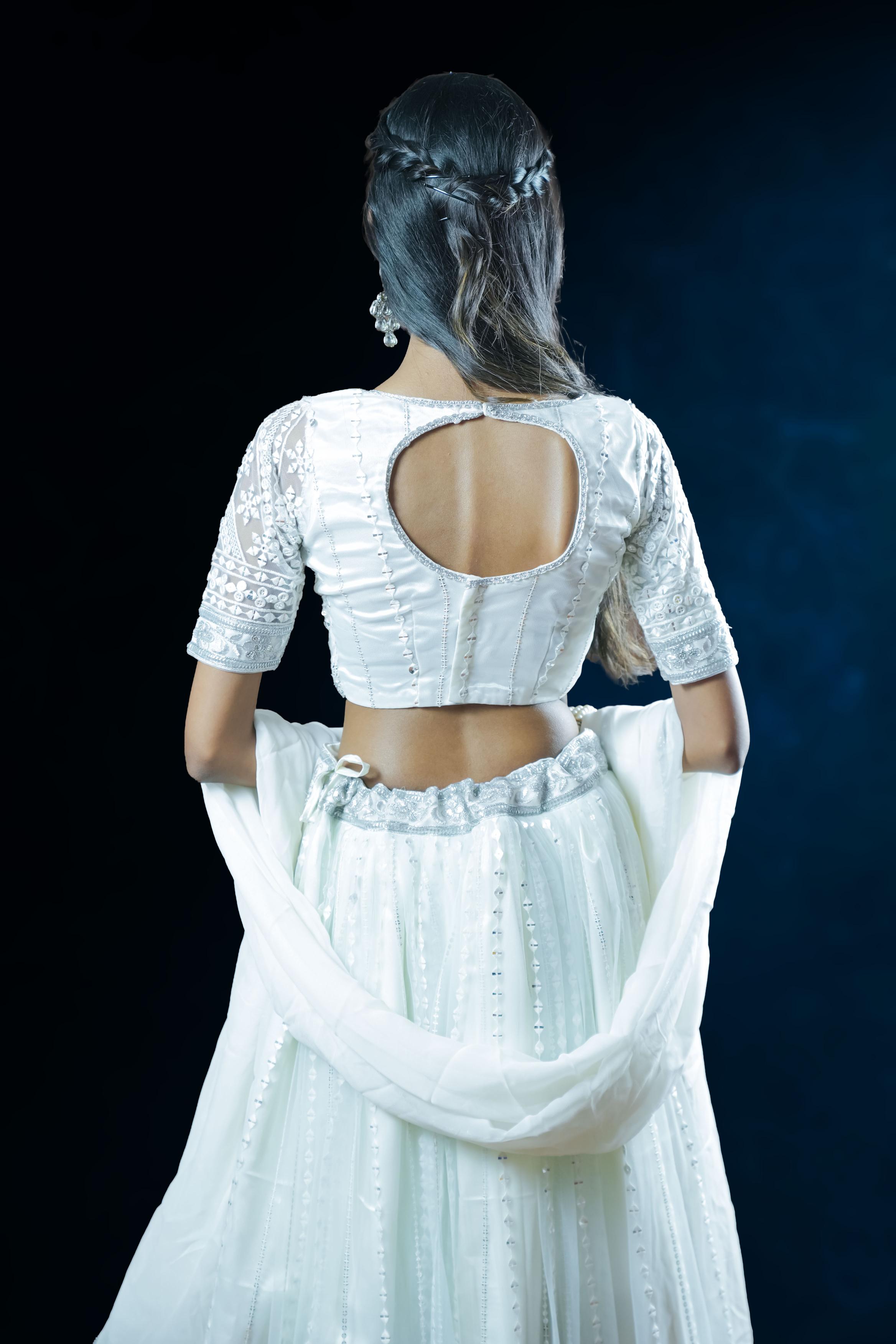 White Embroidered Lehenga Set