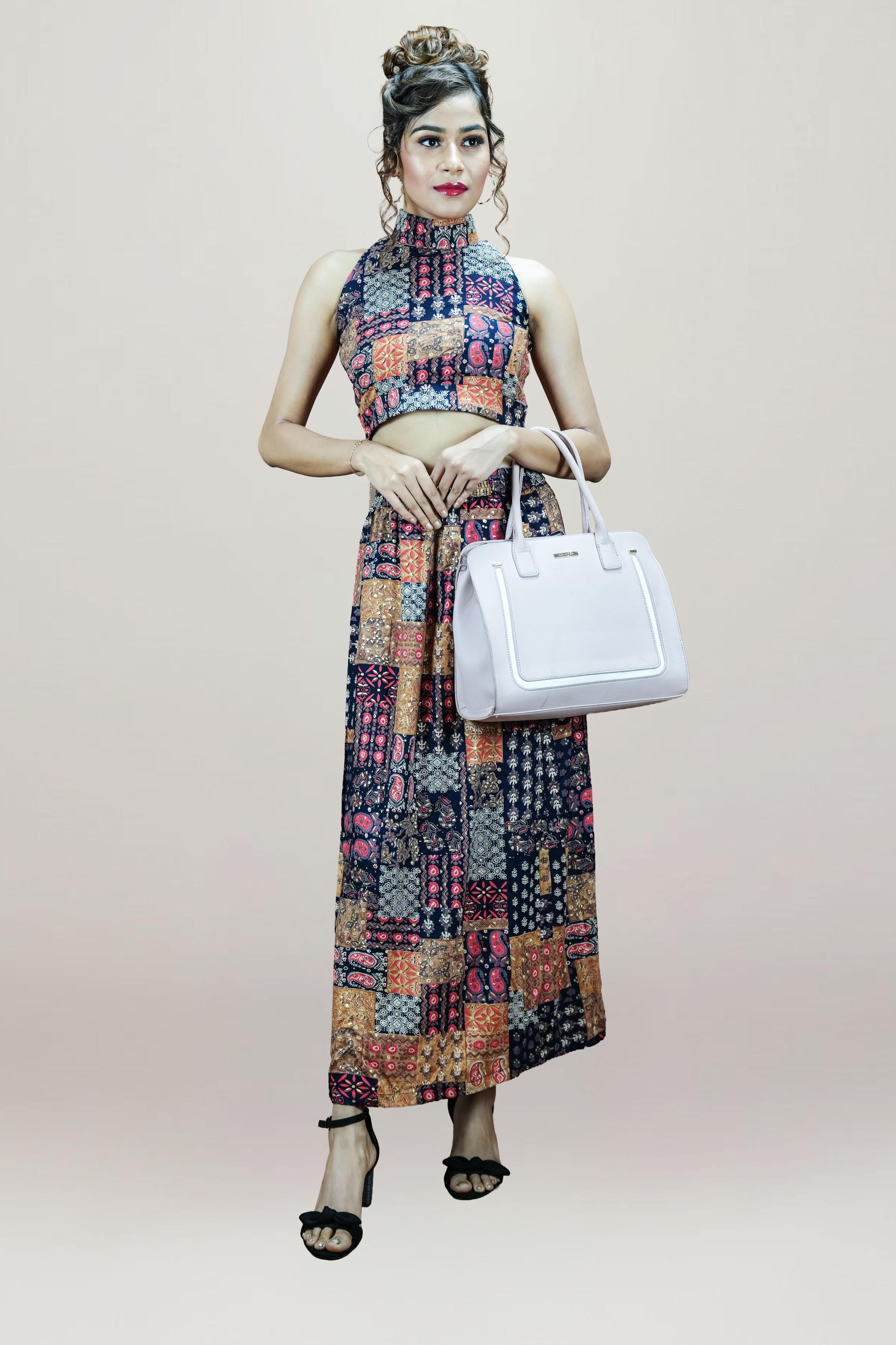Crop Top & Maxi Skirt Co-ord Set
