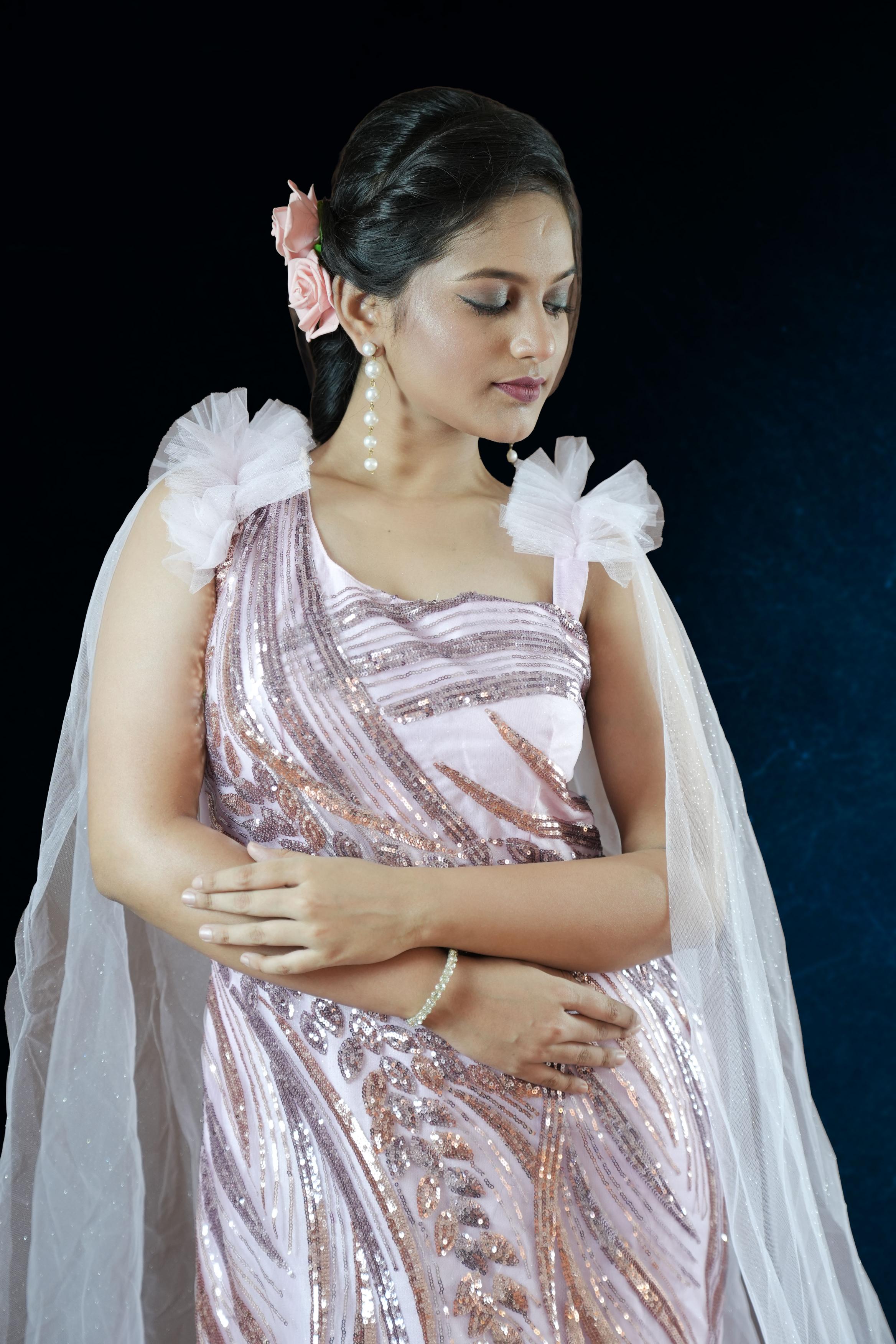 Pink Sequins Mermaid Gown