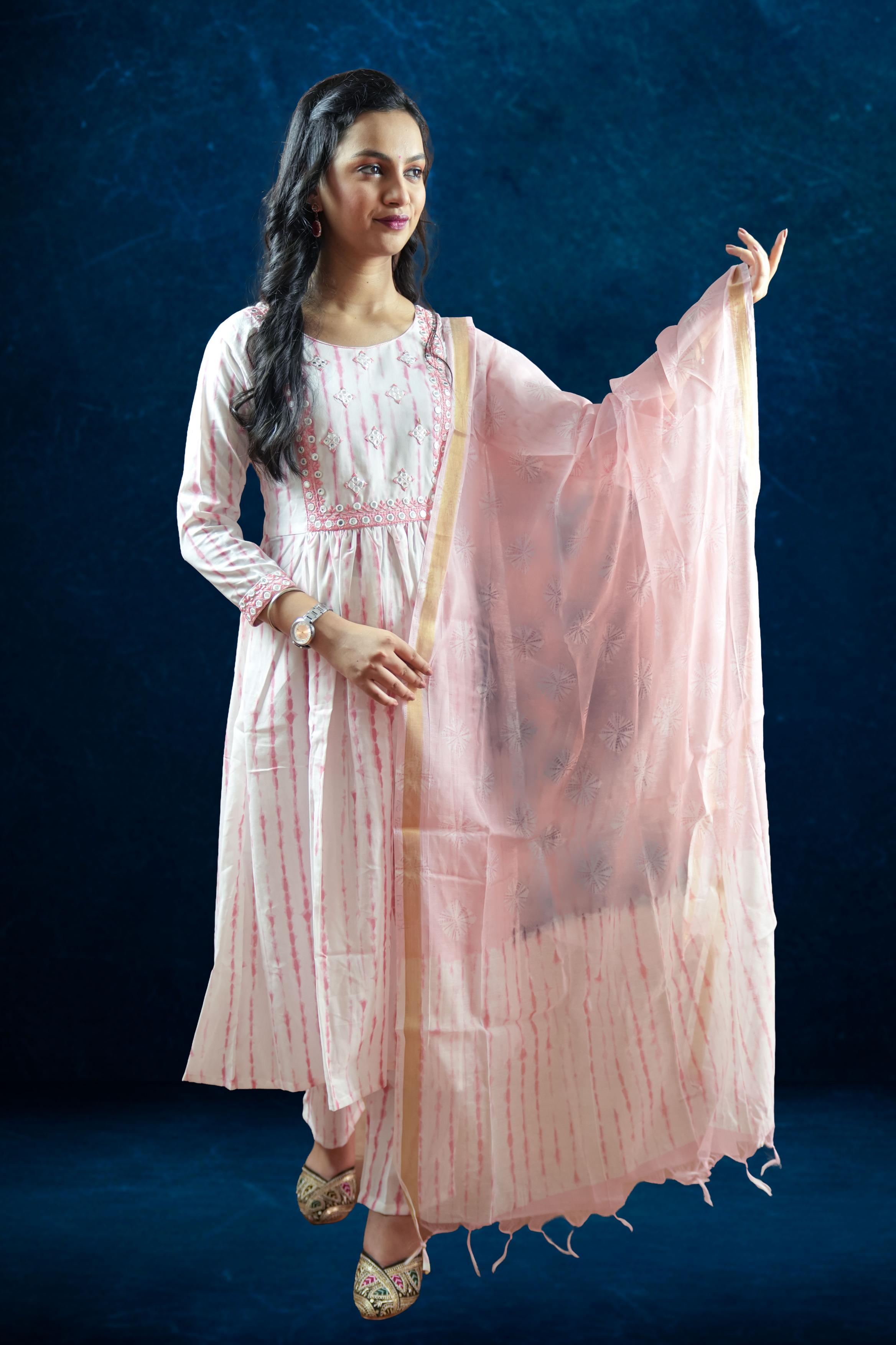 Blush Pink Embroidered Suit Set