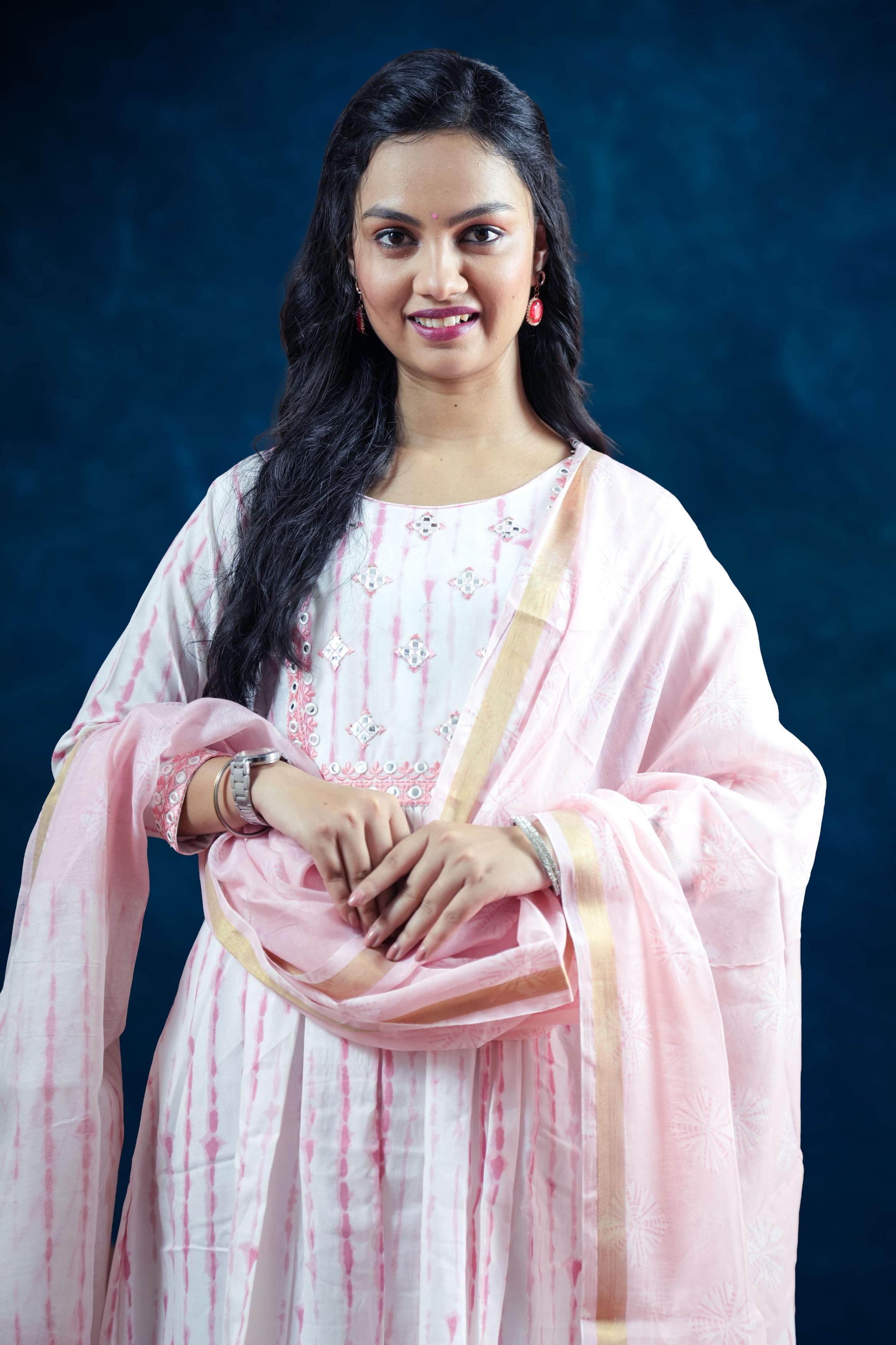 Blush Pink Embroidered Suit Set