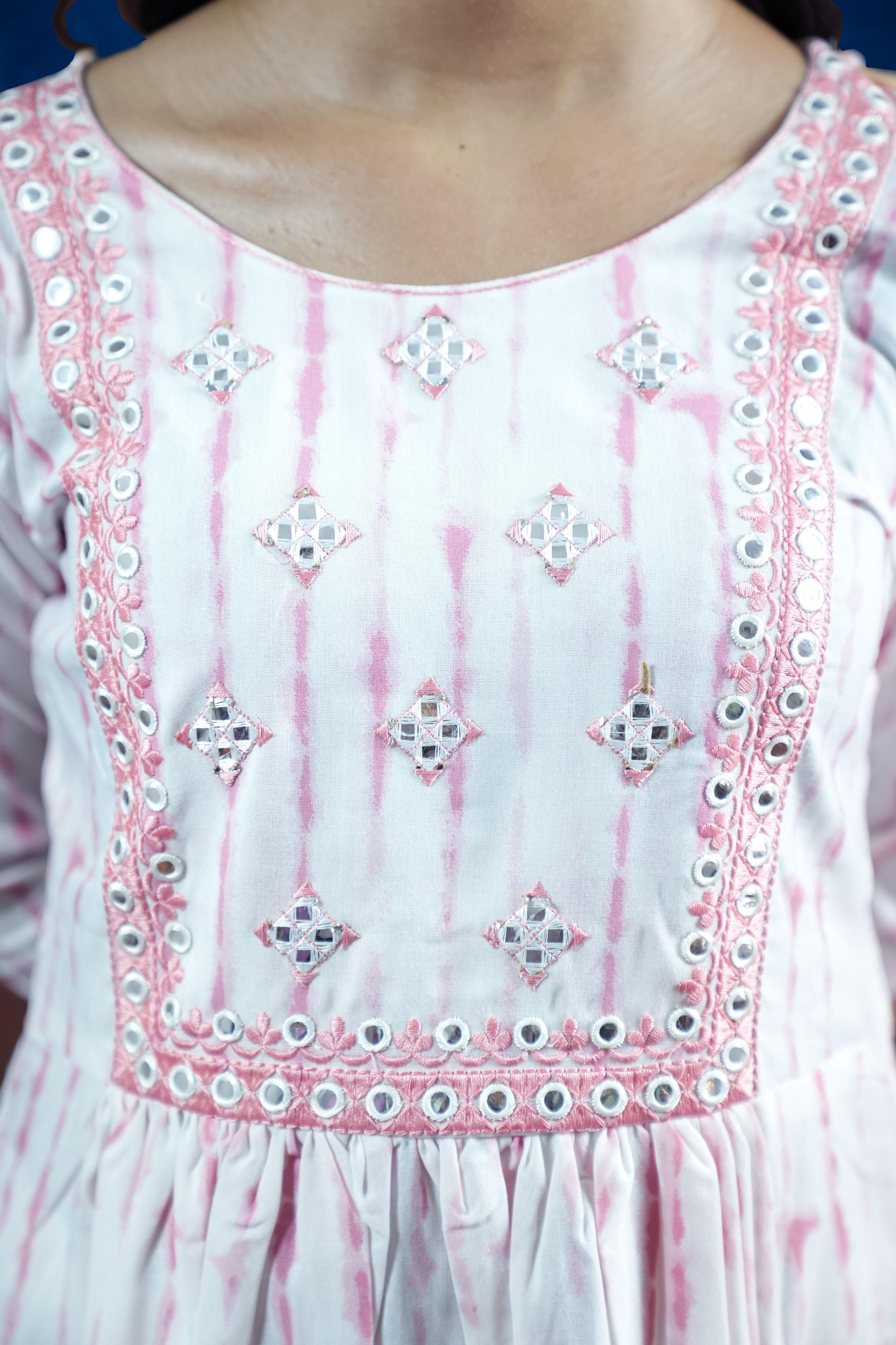 Blush Pink Embroidered Suit Set
