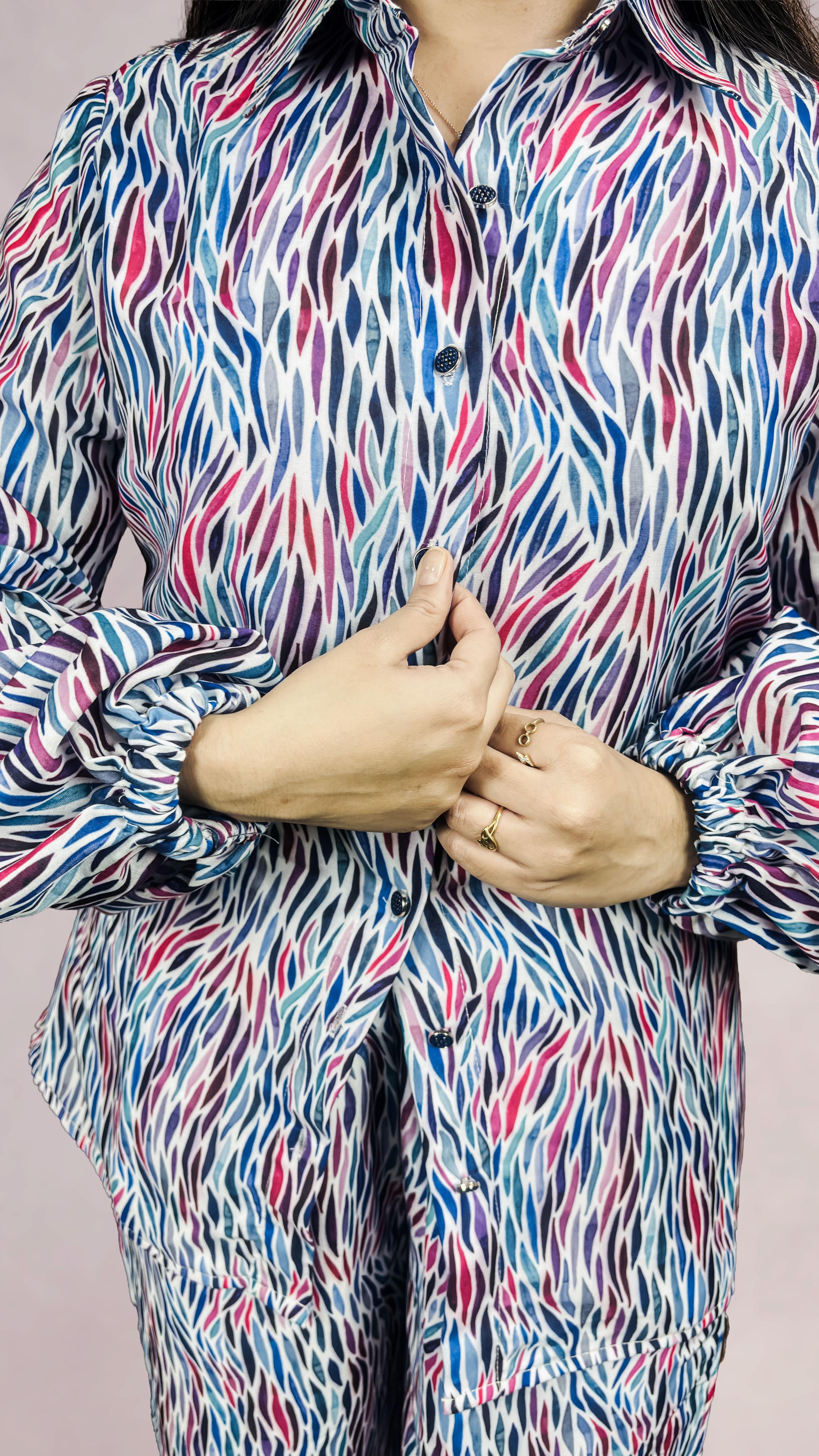 Multi colour Abstract Print Co-ord set