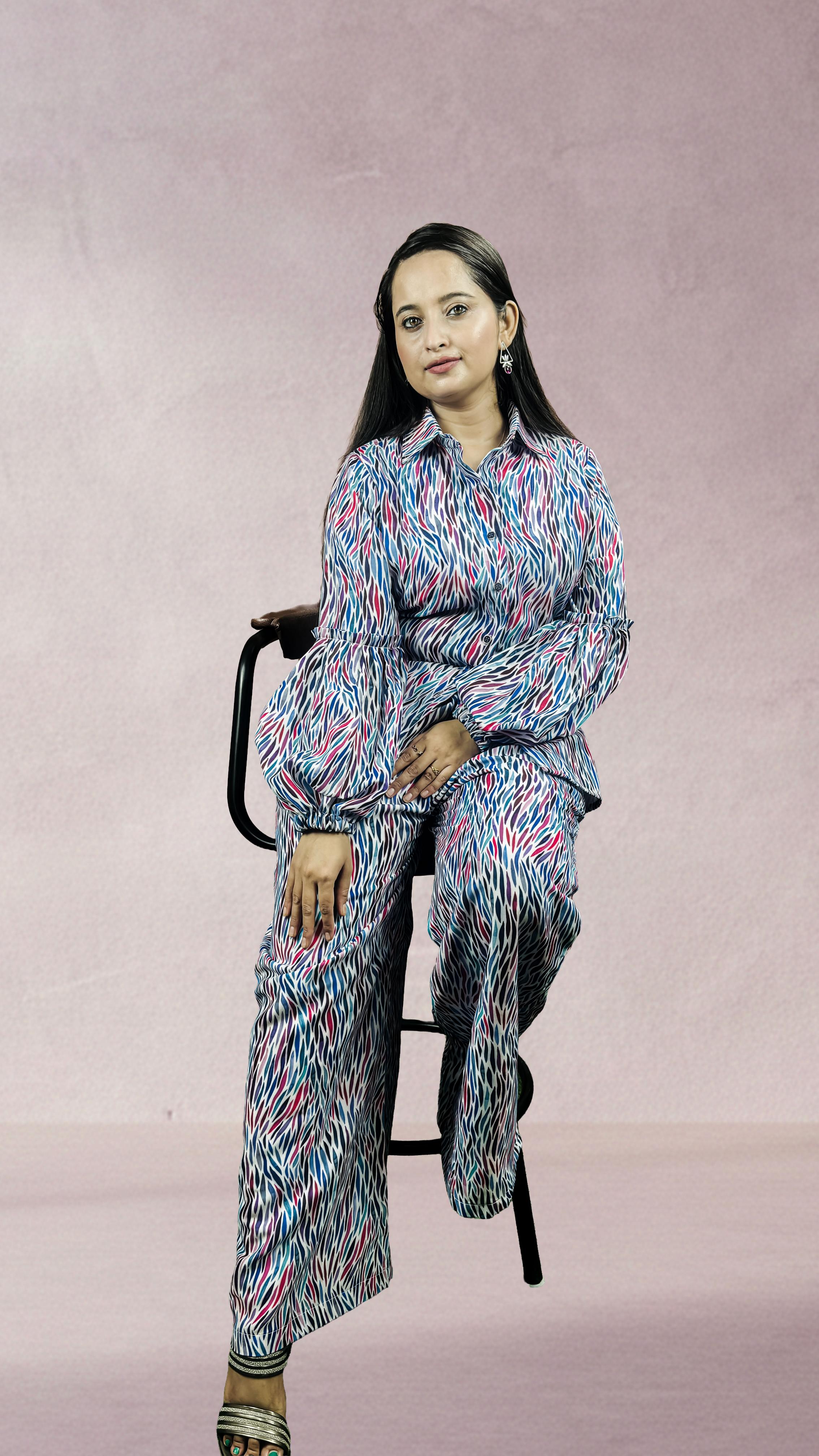 Multi colour Abstract Print Co-ord set