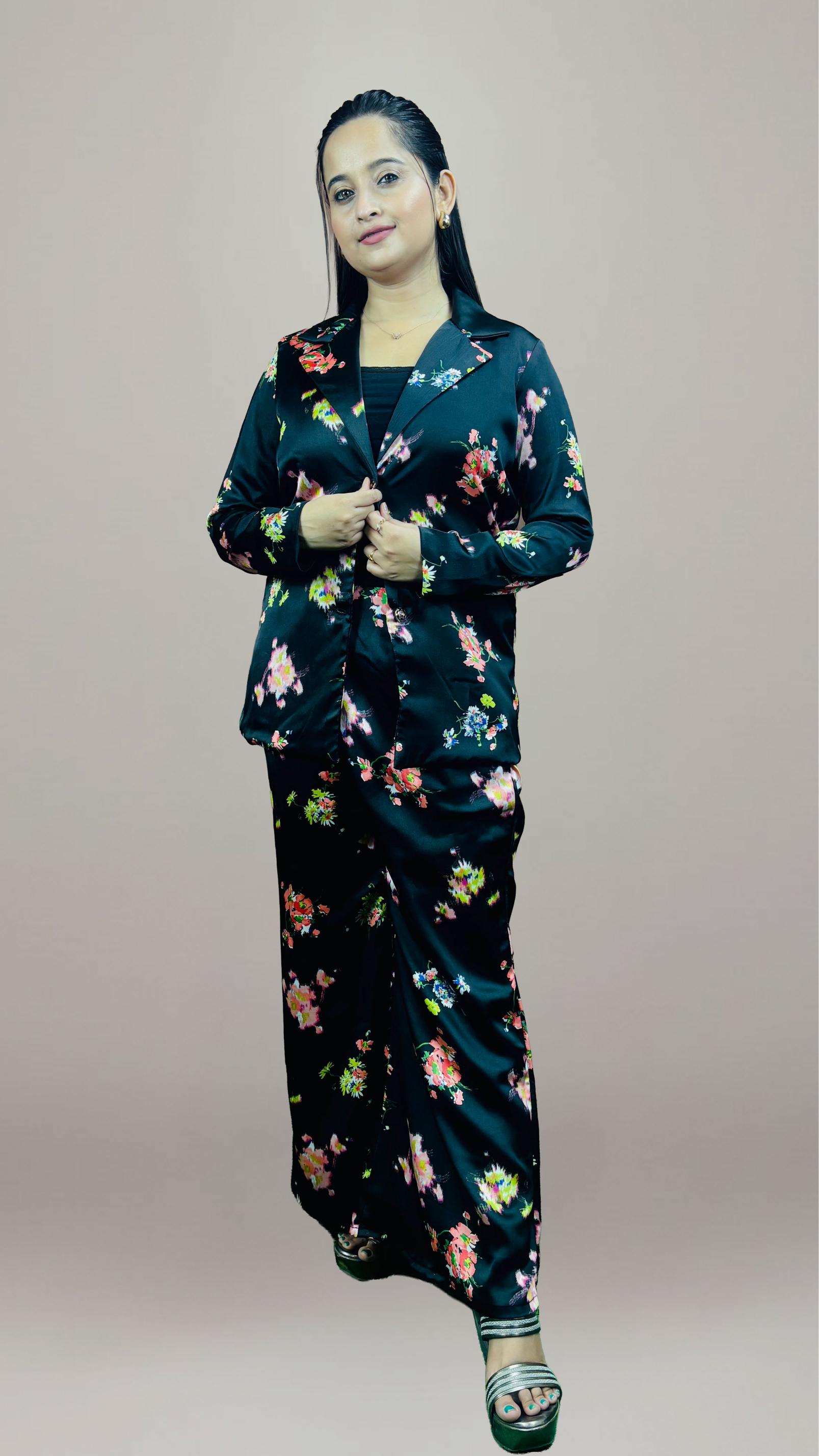 Black Floral Co -ord set