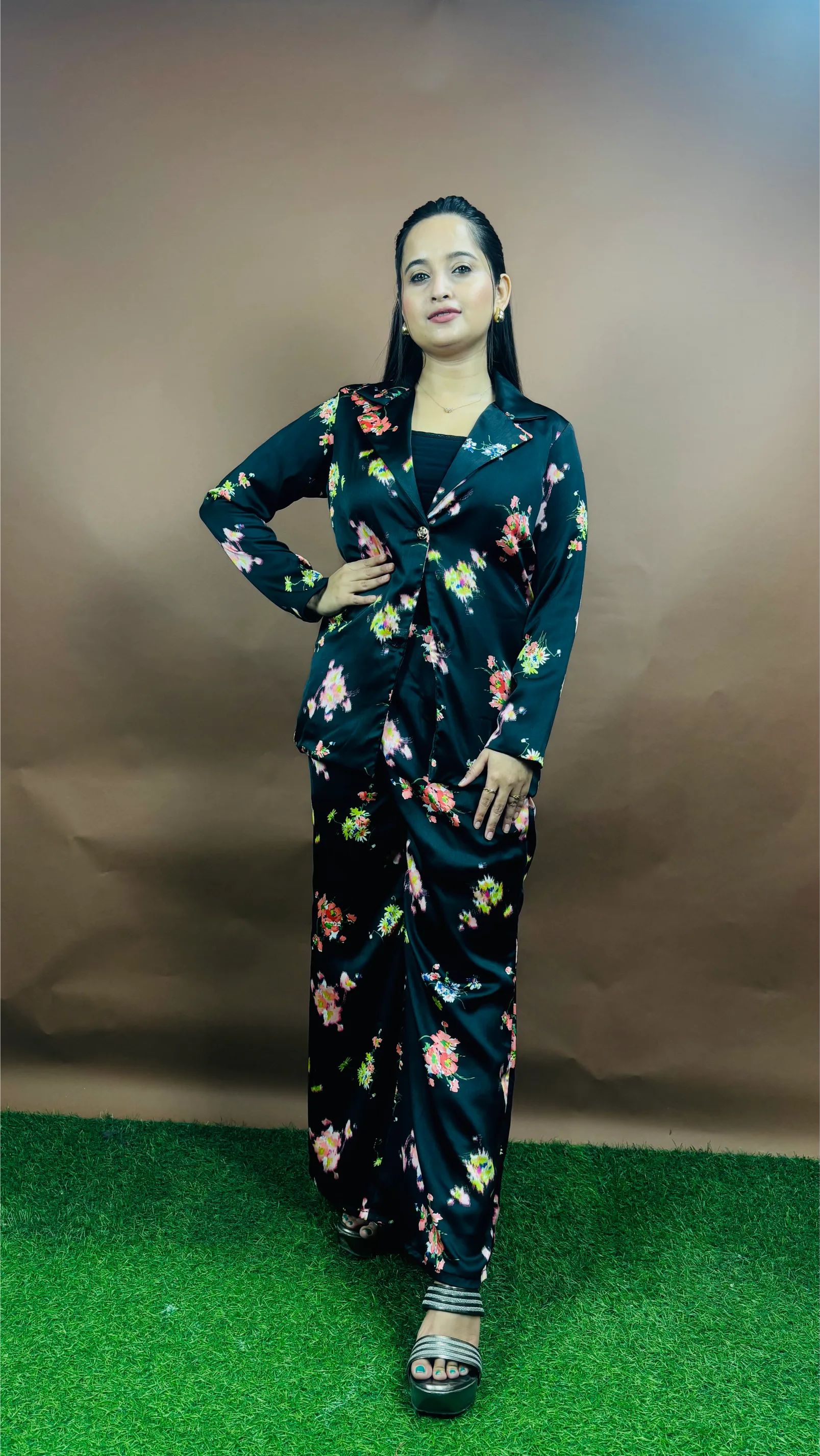 Blue Floral Co ord set