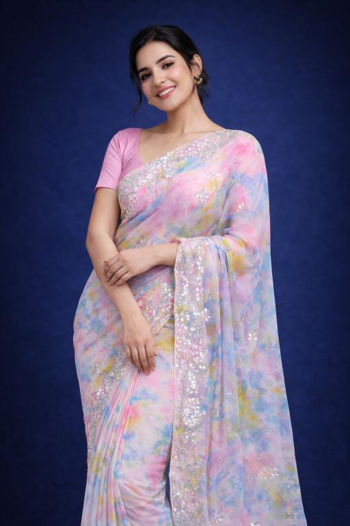 Pastel Whisper Chifforn Saree