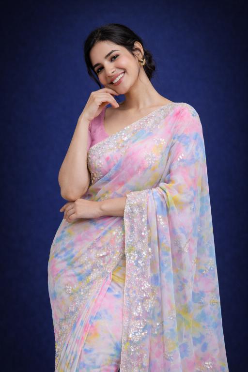 Pastel Whisper Chifforn Saree