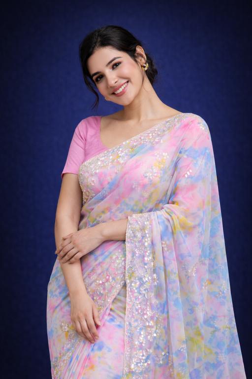 Pastel Whisper Chifforn Saree