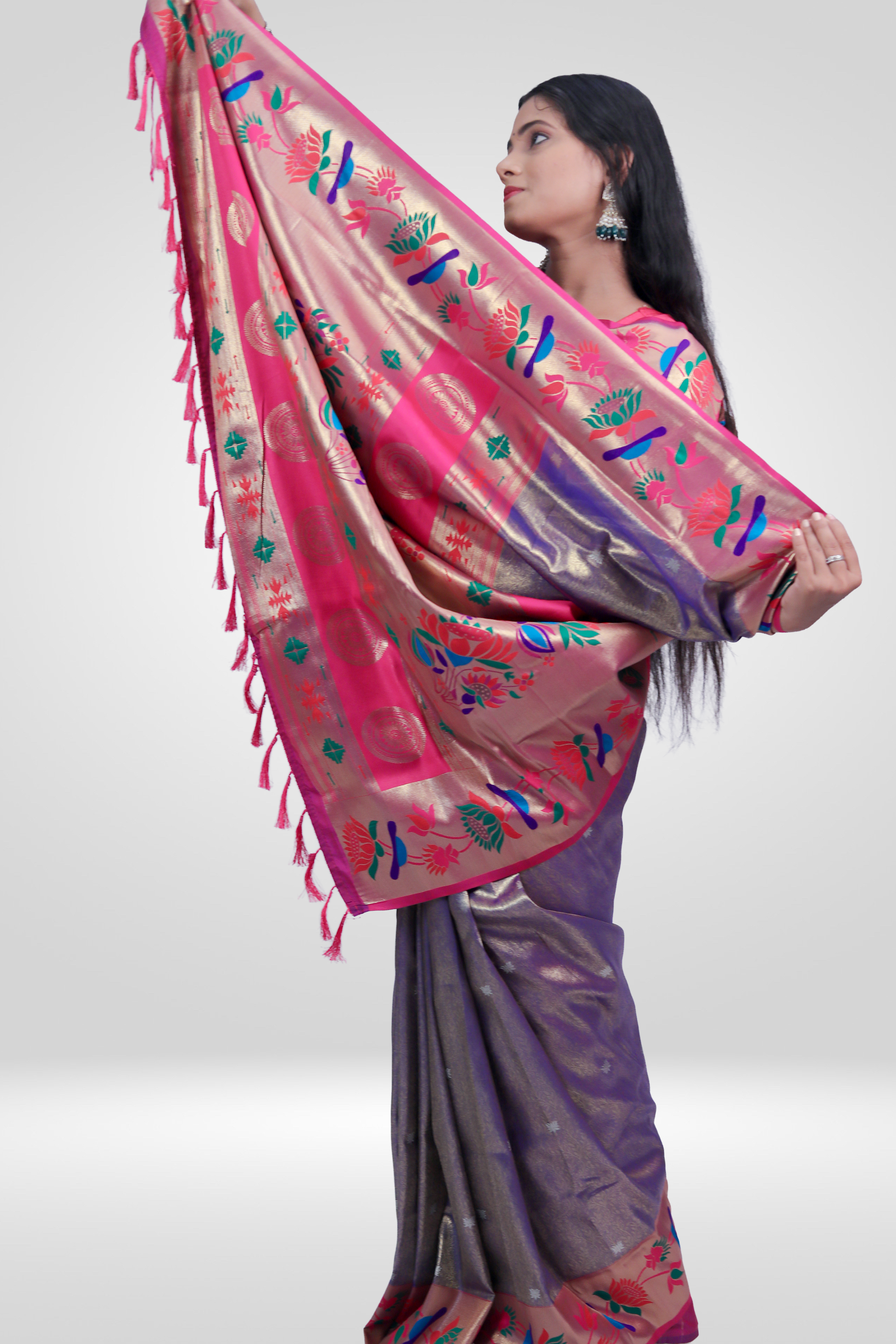Lavender Paithani Grace Saree