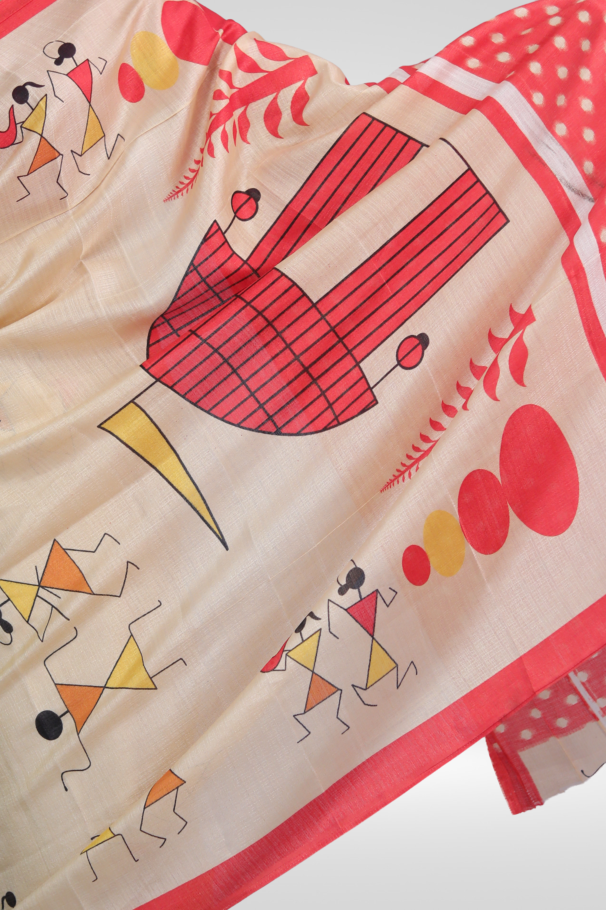 Dhara folk art Saree