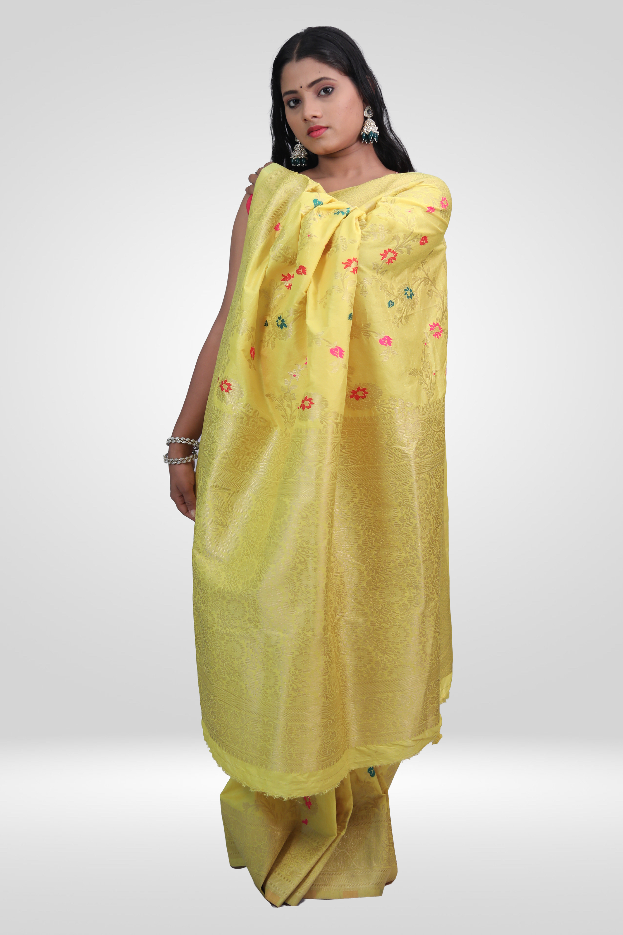 Sunshine Bloom Banarasi Saree