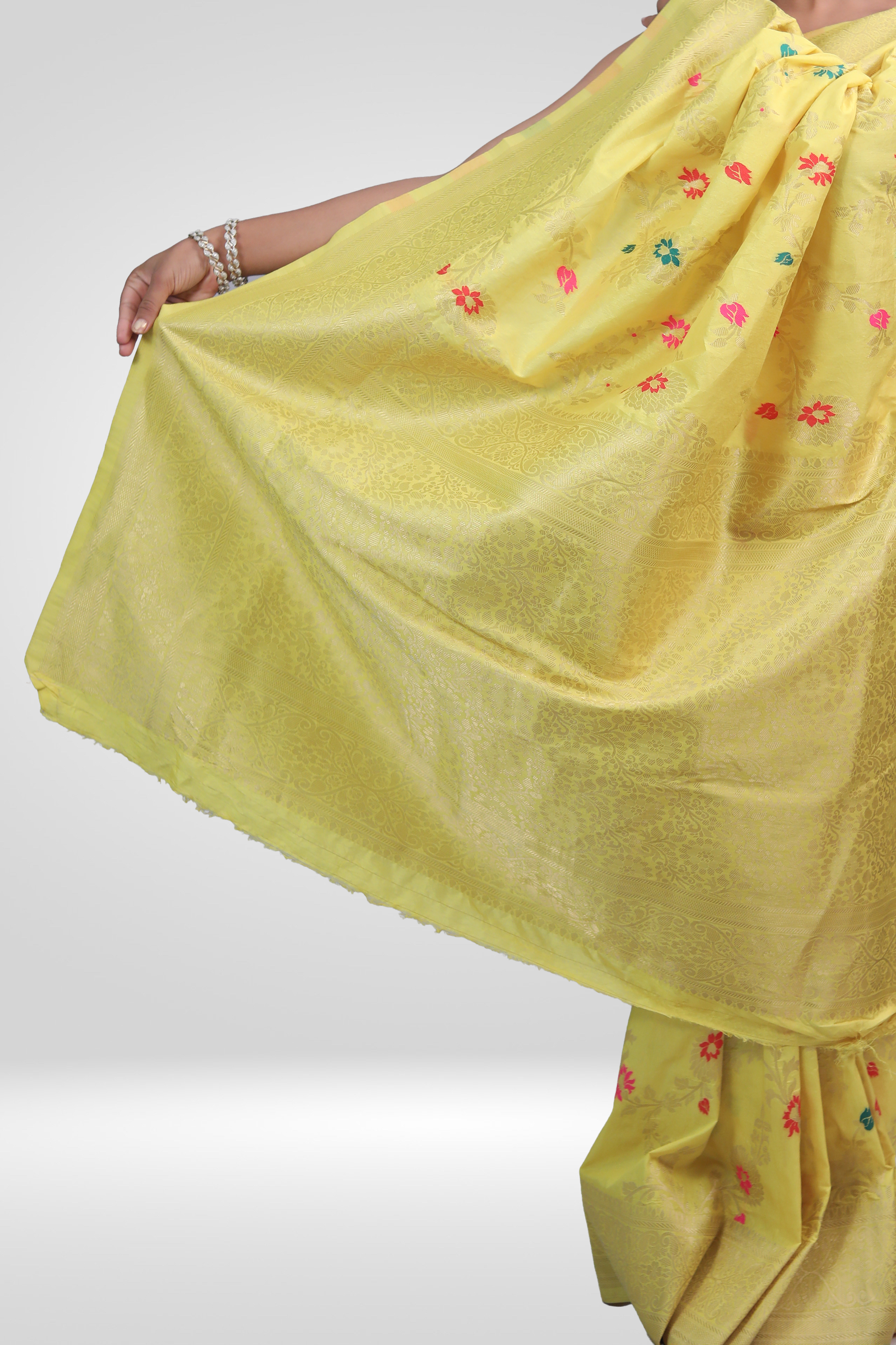 Sunshine Bloom Banarasi Saree