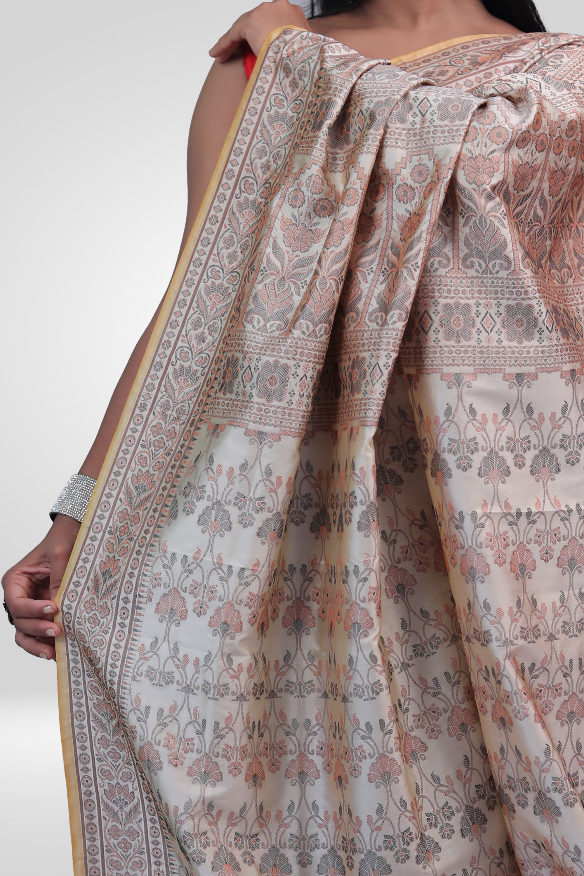 Royal Blue Kalamkari Saree