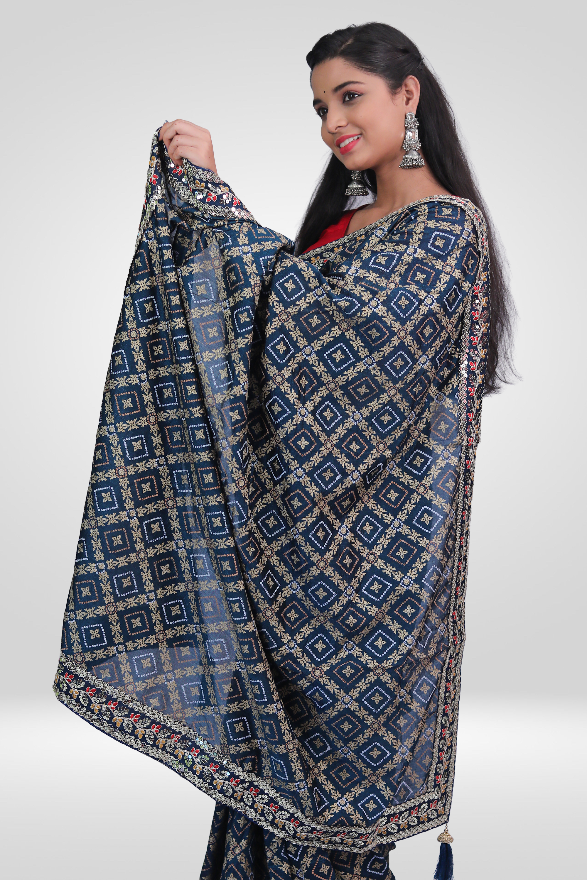 Royal Bandhani Silk Saree