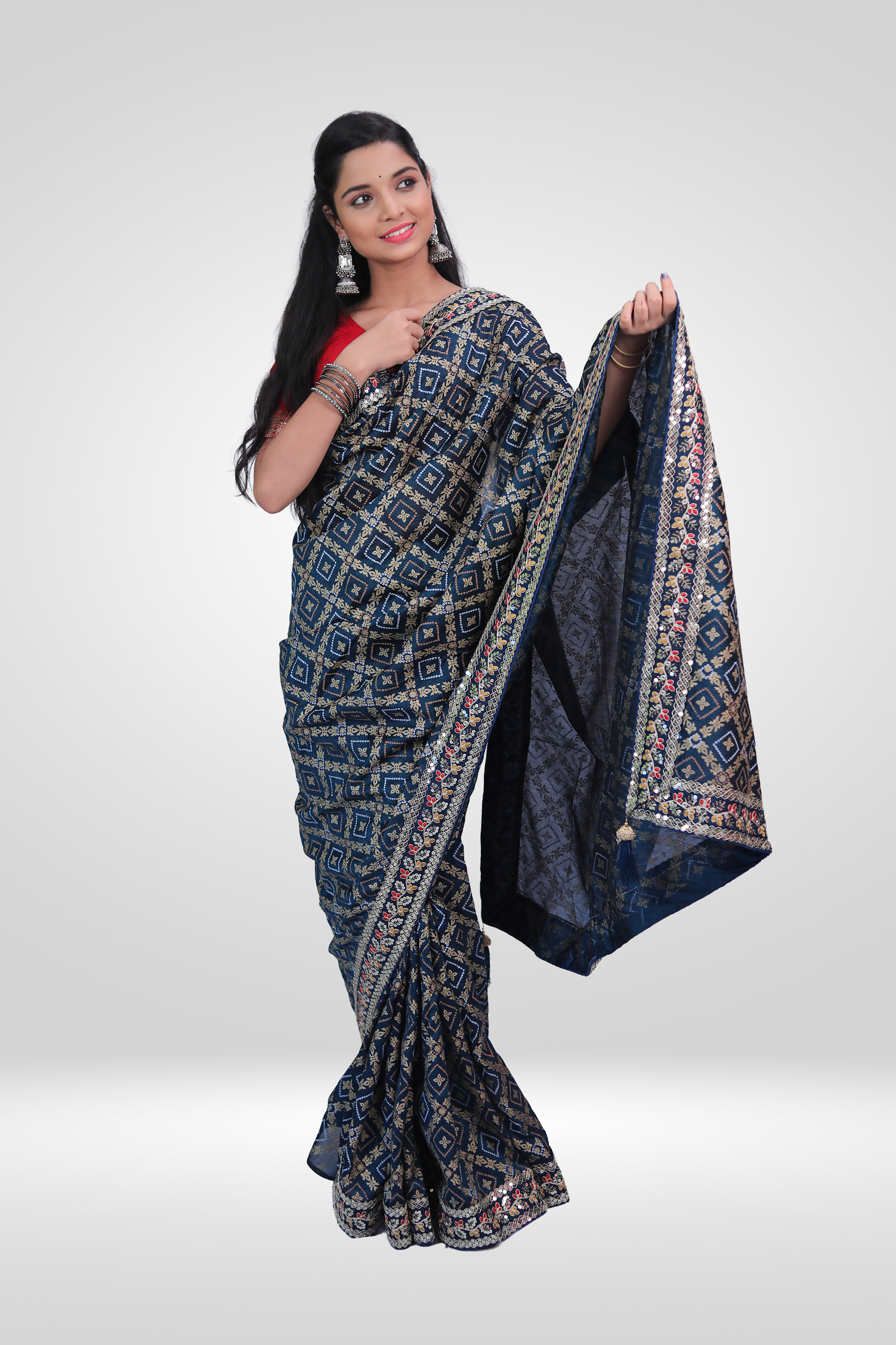 Royal Bandhani Silk Saree