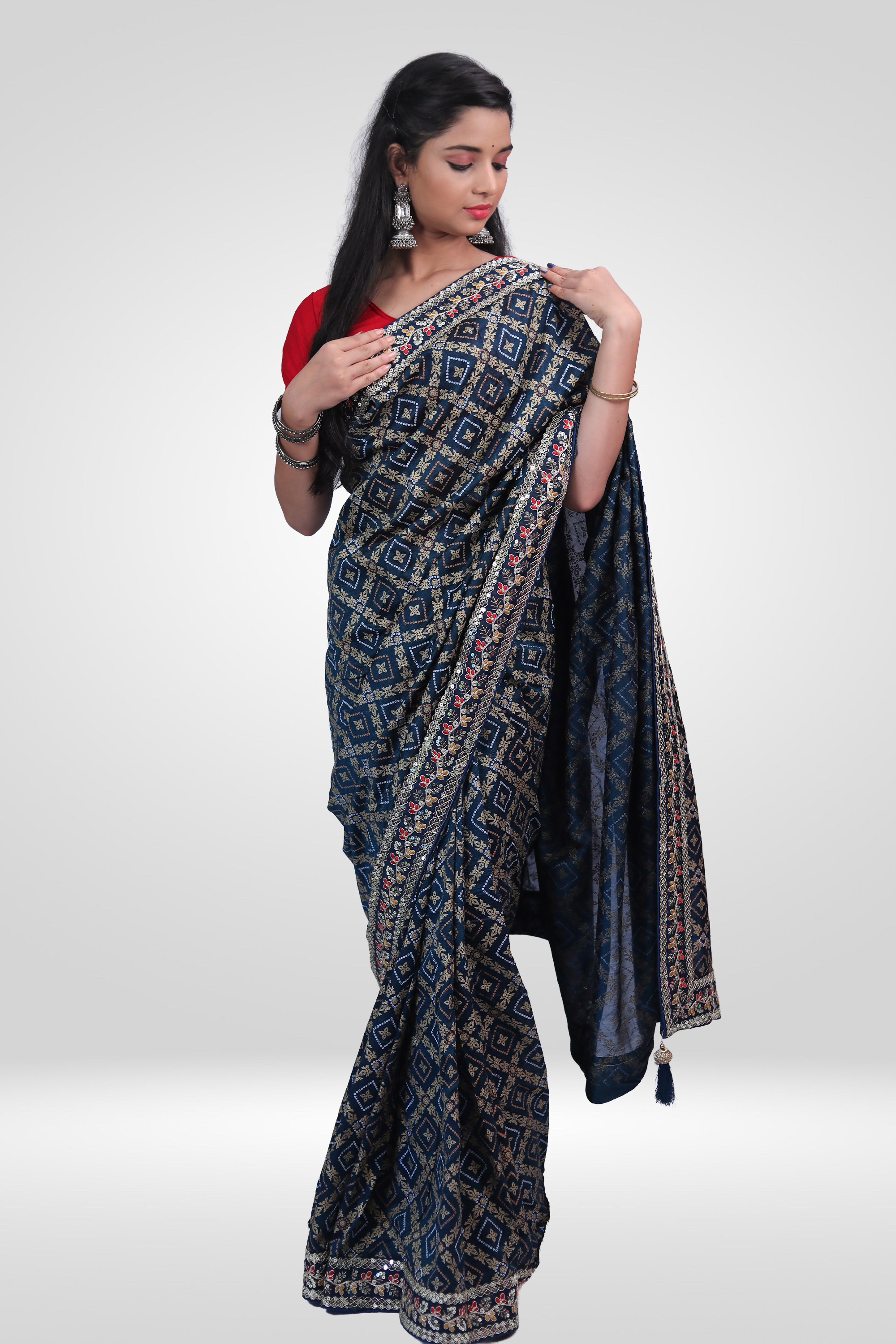 Royal Bandhani Silk Saree