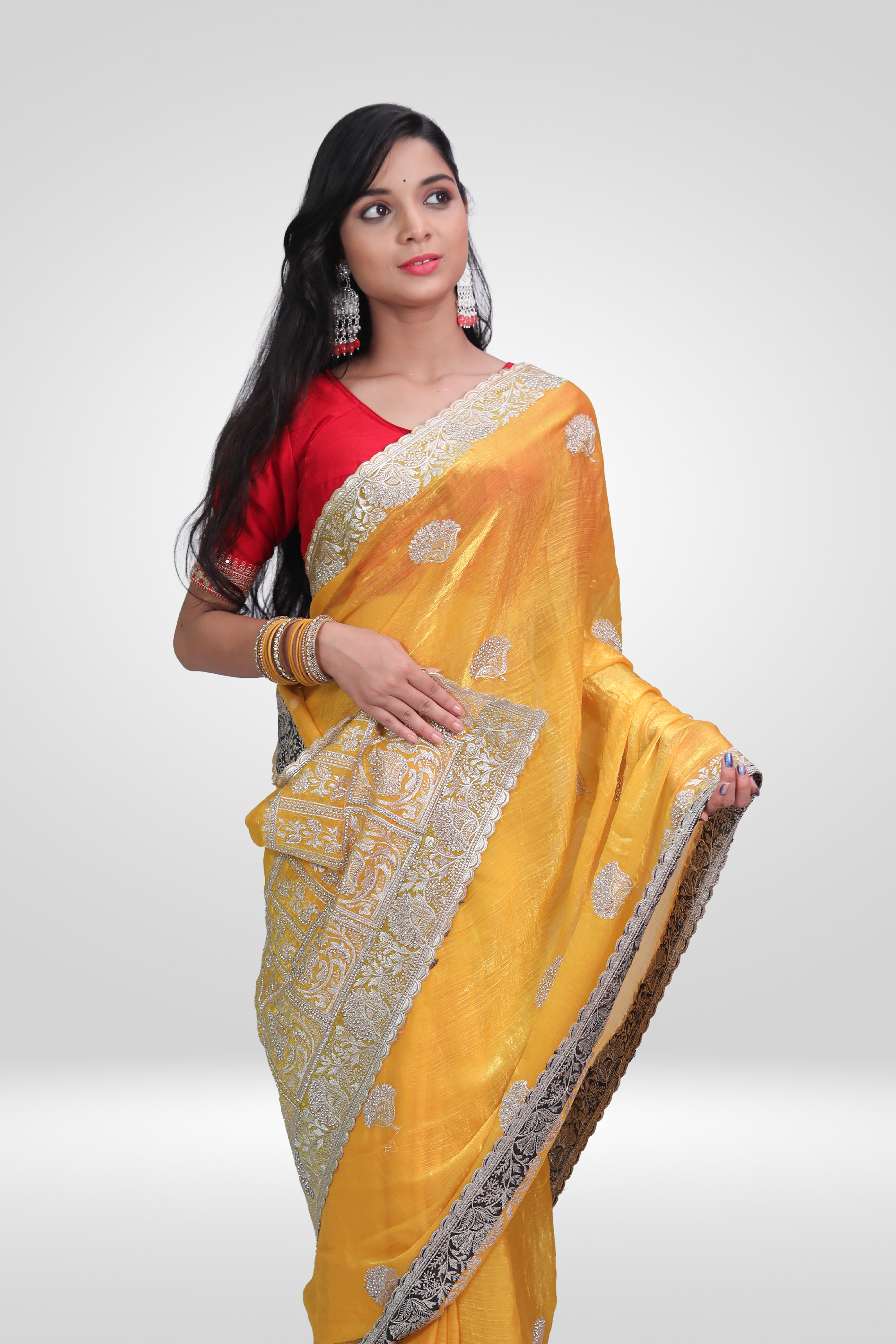 Golden Radiance Designer Saree